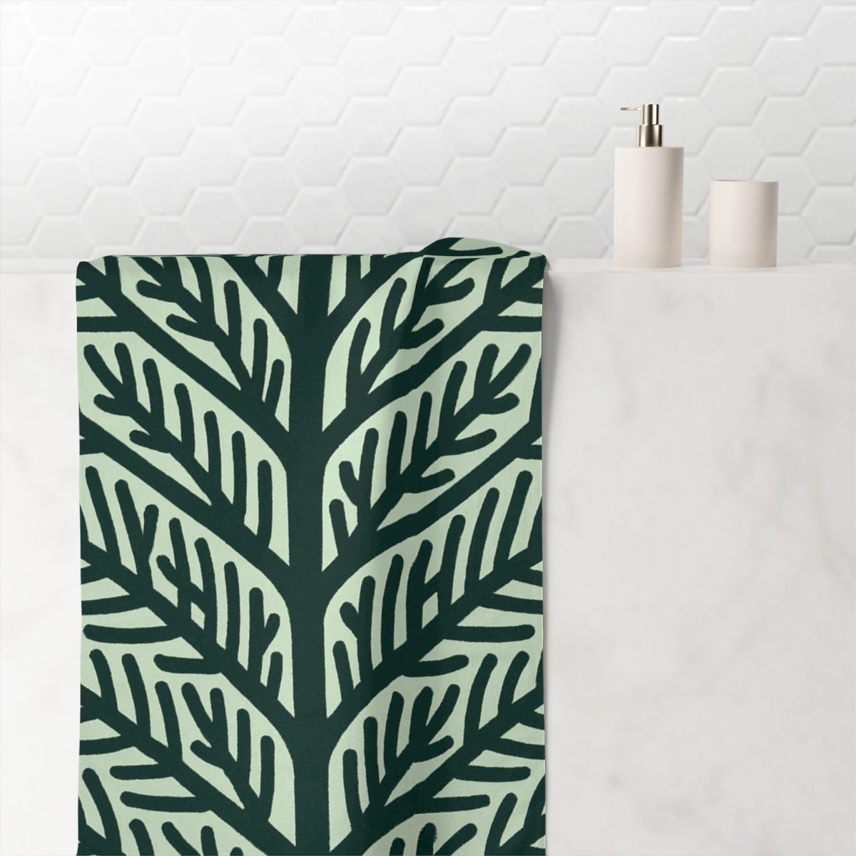 Fractal Leaf Spine custom towels