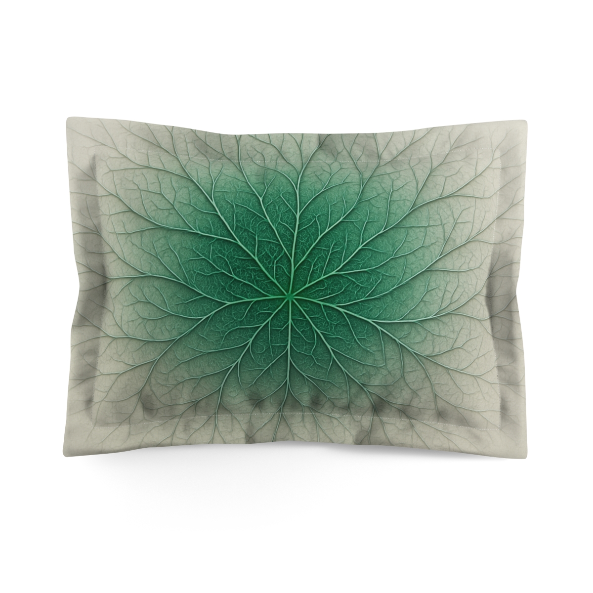 Fractal Leaf Vein Bloom soft plush pillows