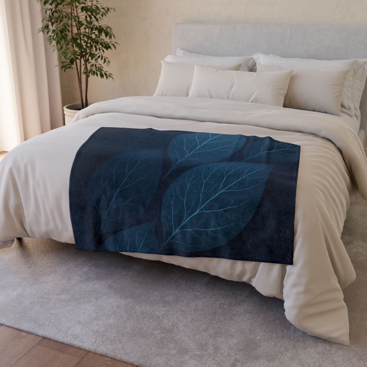 Fractal Leaf Vein Flow unique gift blanketscustom blankets