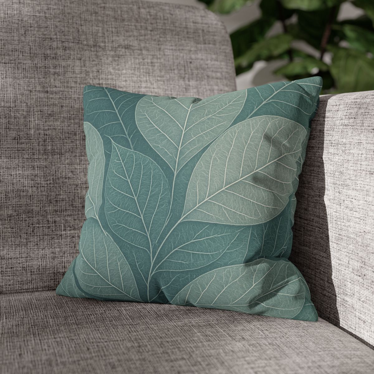 Fractal Leaf Web soft cotton pillow cases
