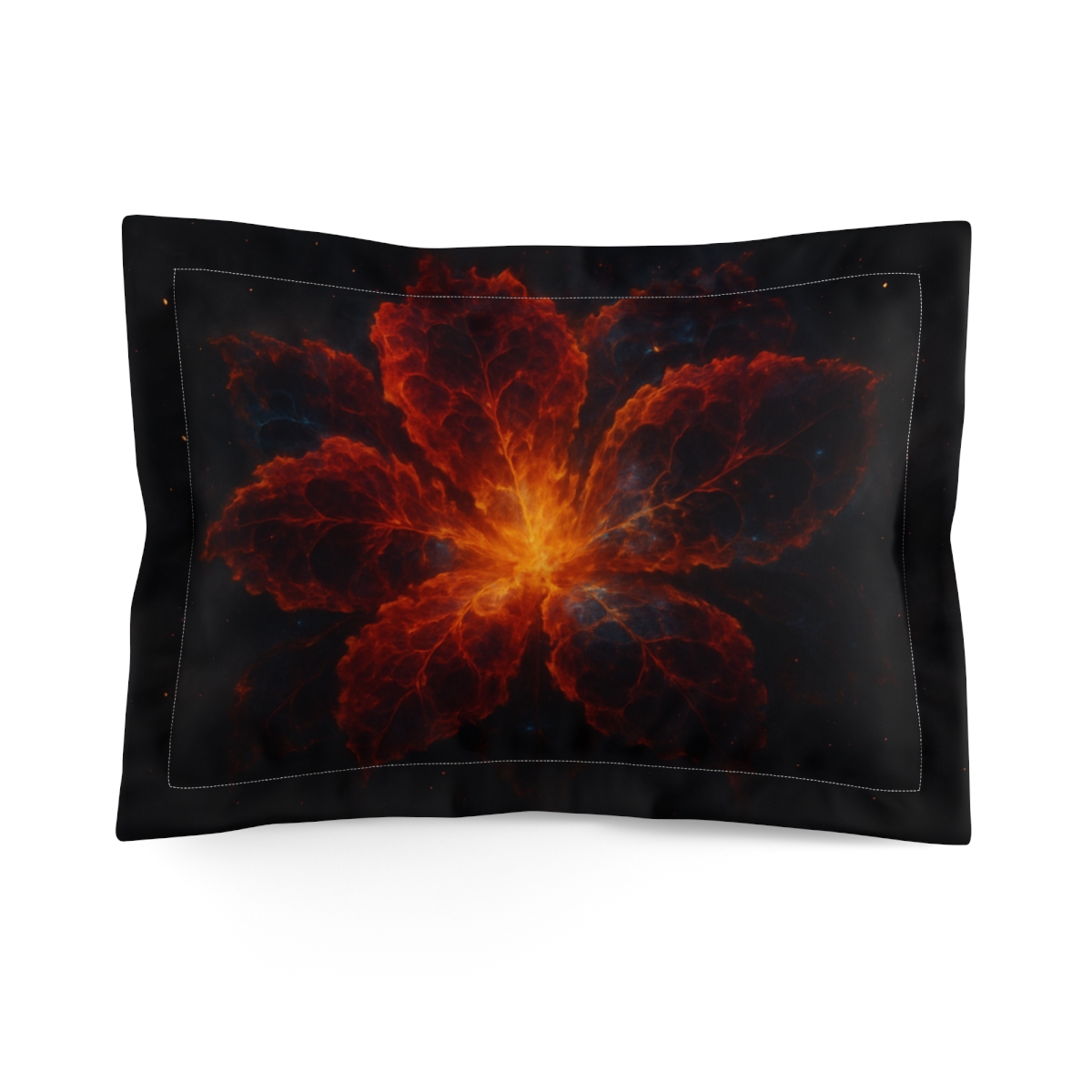 Fractal Nebula Bloom custom pillows