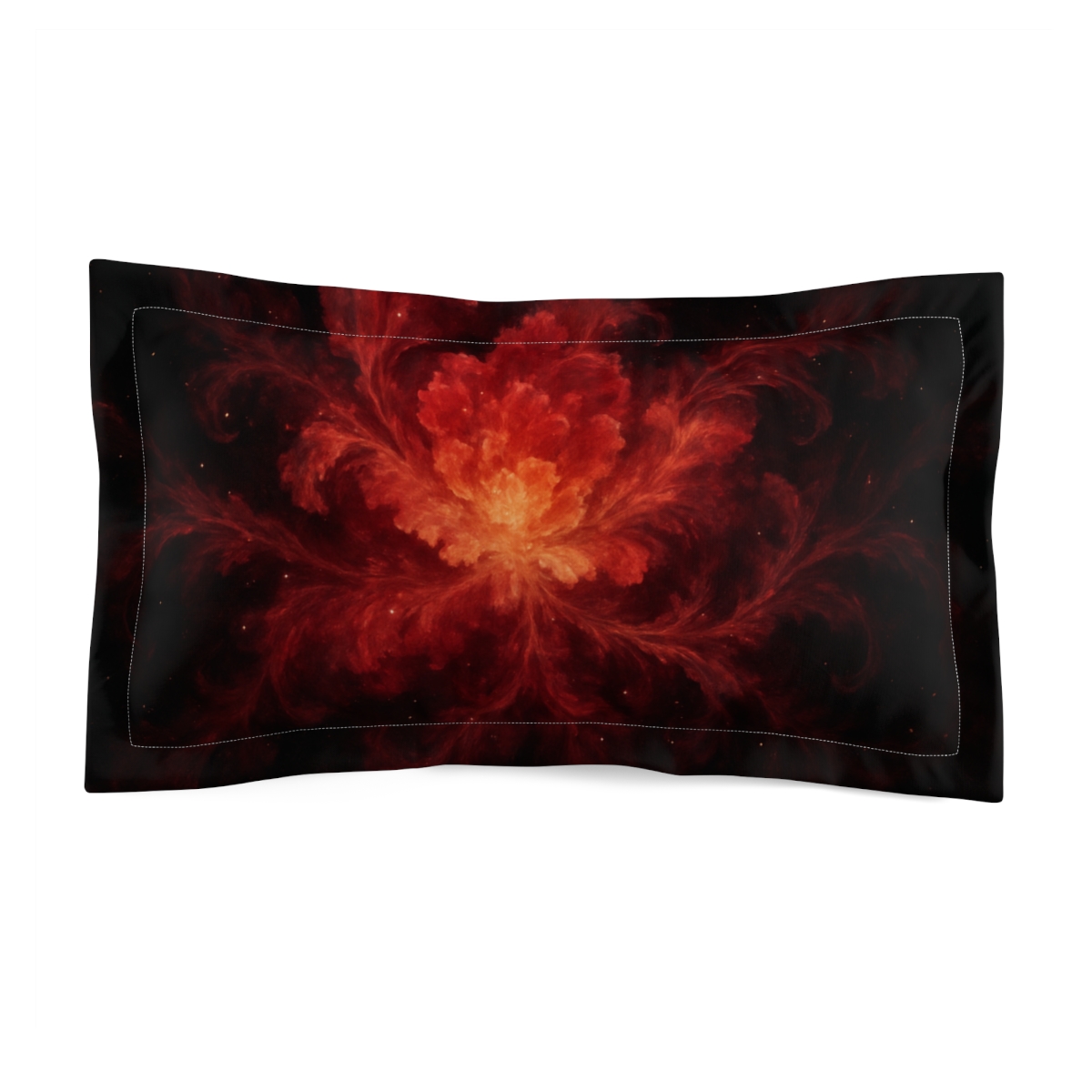 Fractal Nebula Bloom unique shape pillows