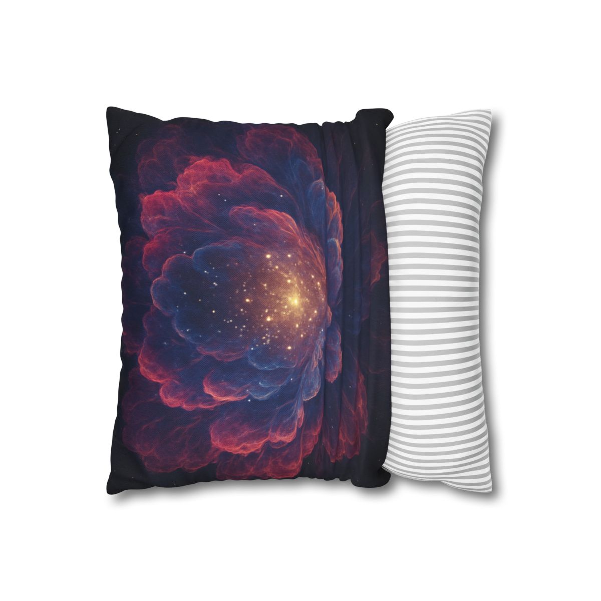 Fractal Nebula Bloom custom pillow cases