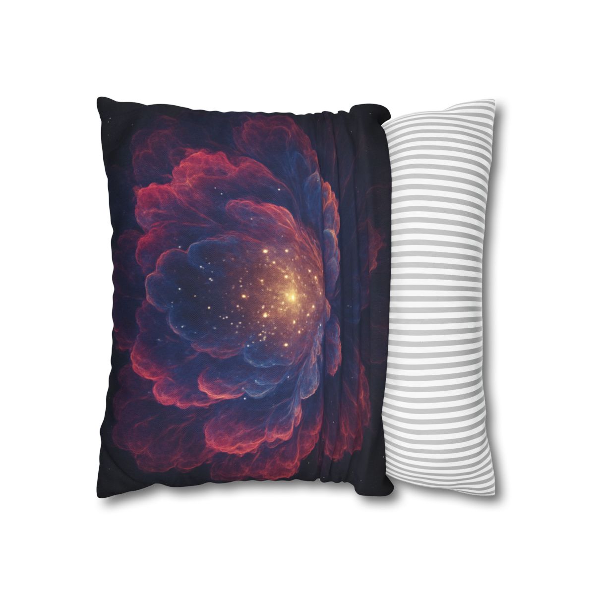 Fractal Nebula Bloom custom pillow cases
