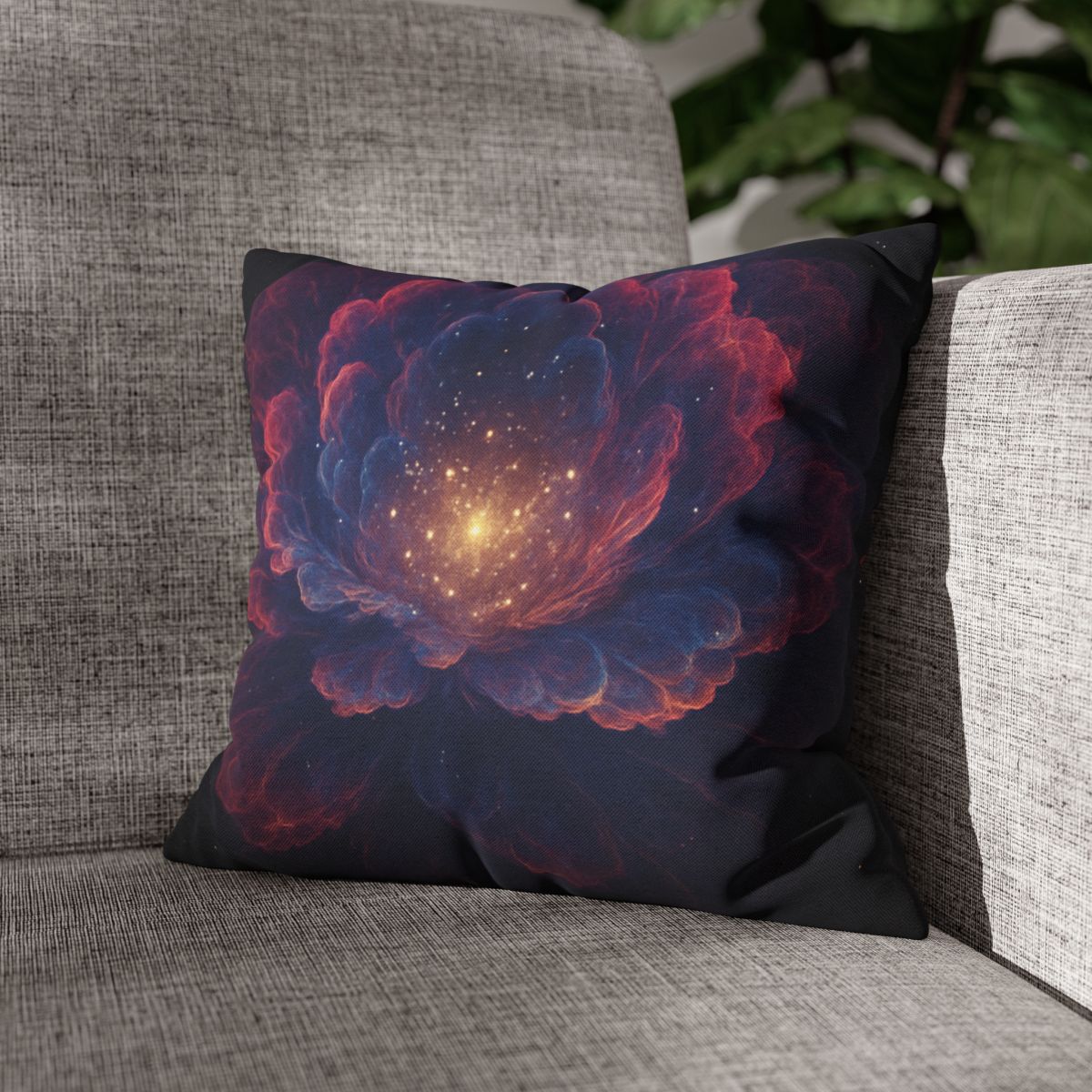 Fractal Nebula Bloom custom pillow cases