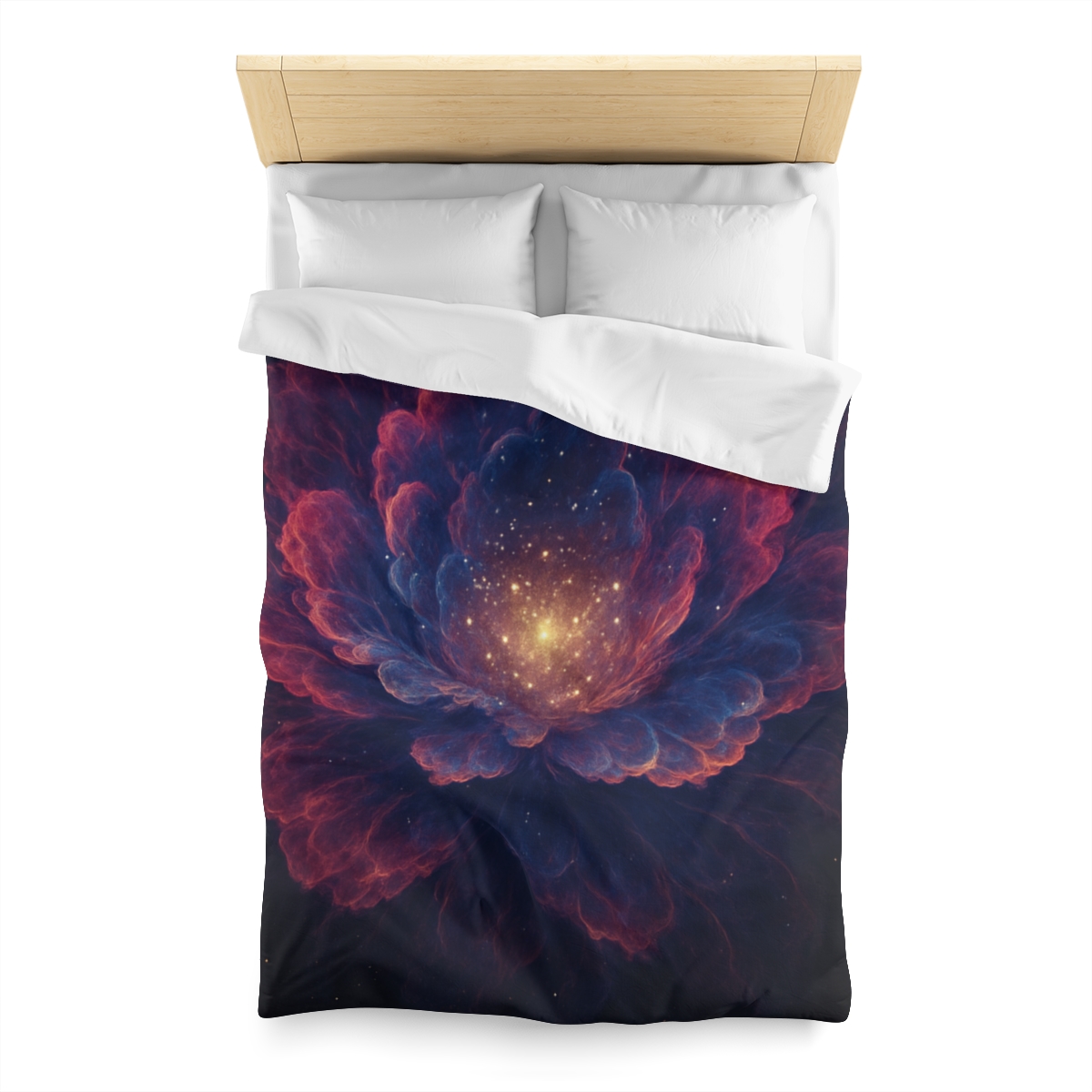 Fractal Nebula Bloom custom duvets