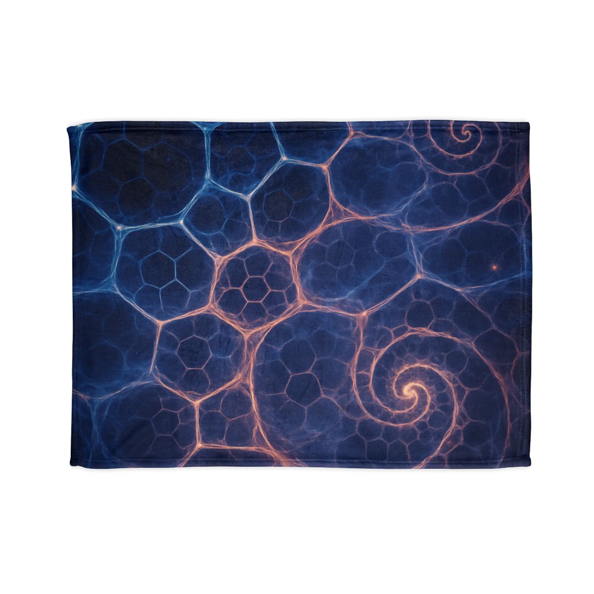 Fractal Nebula Lattice soft fleece blankets