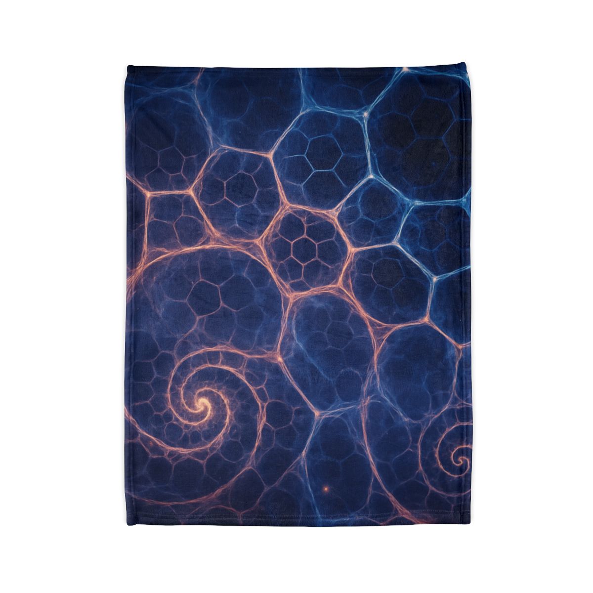 Fractal Nebula Lattice soft fleece blankets