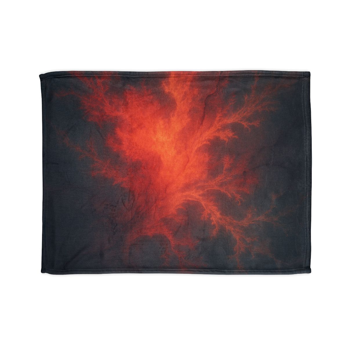 Fractal Nebula Tidal Bloom stylish throw blankets