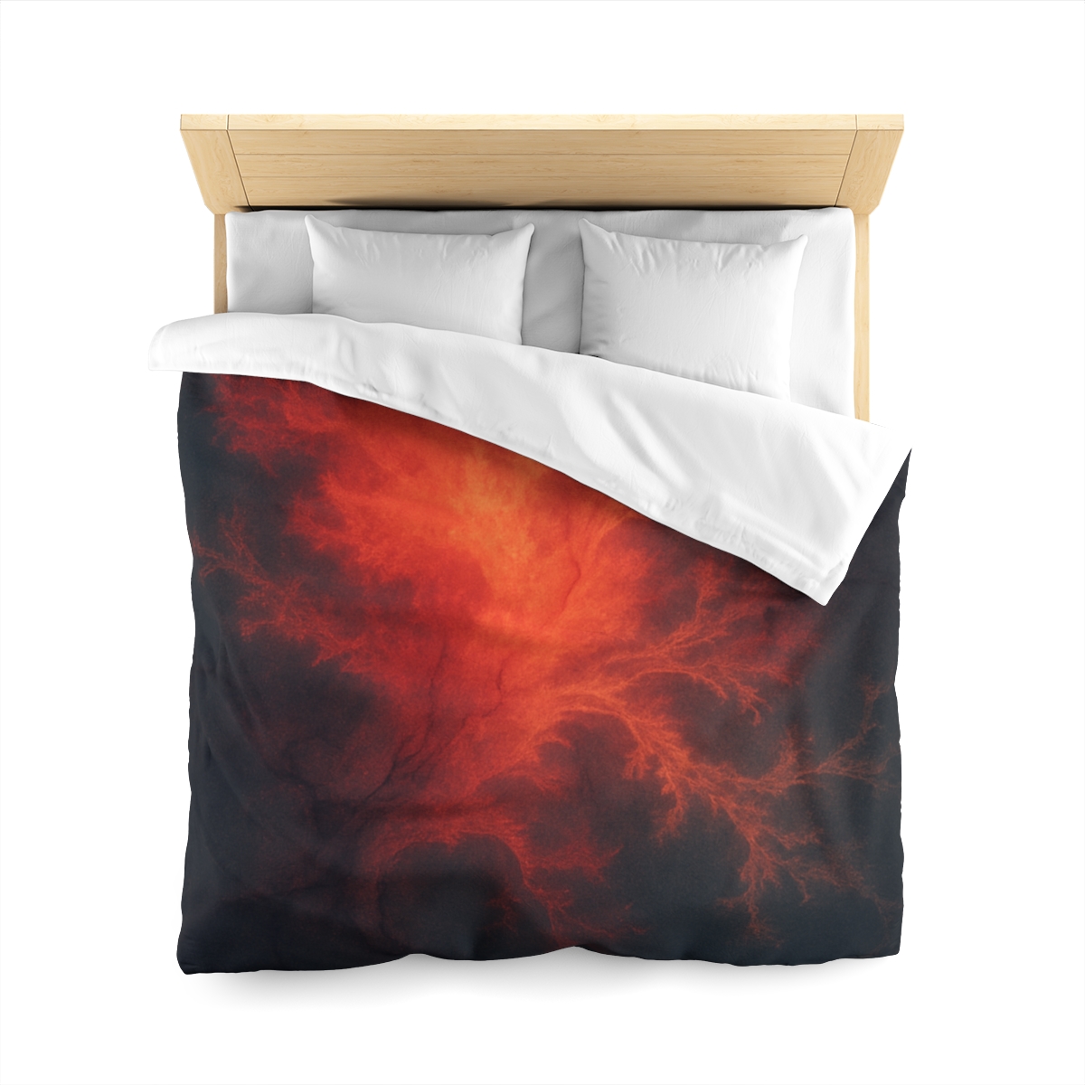 Fractal Nebula Tidal Bloom stylish duvet covers