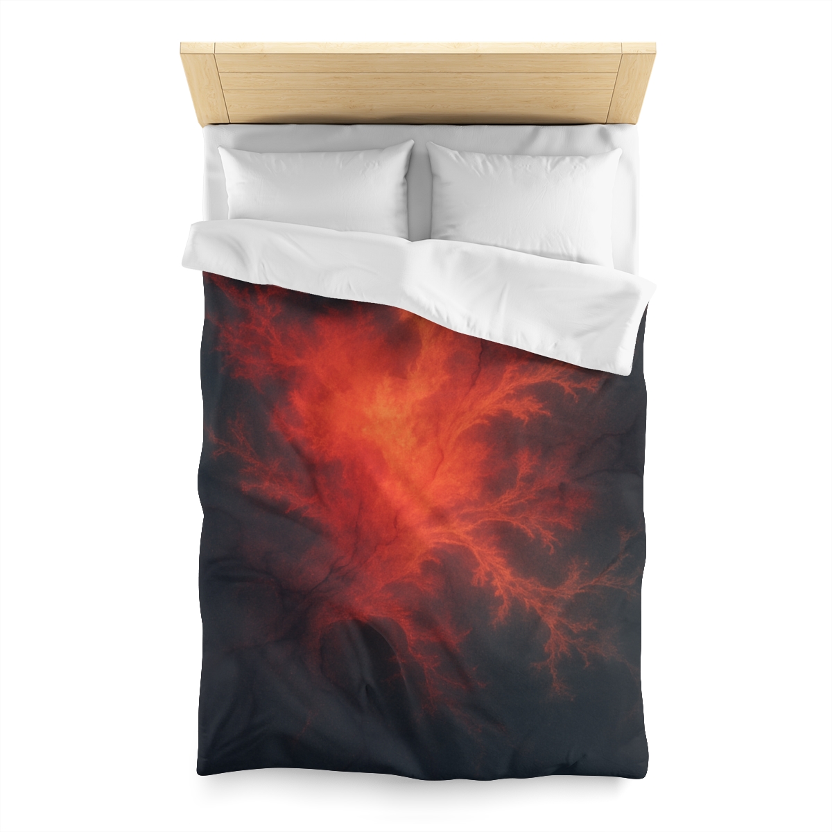 Fractal Nebula Tidal Bloom stylish duvet covers