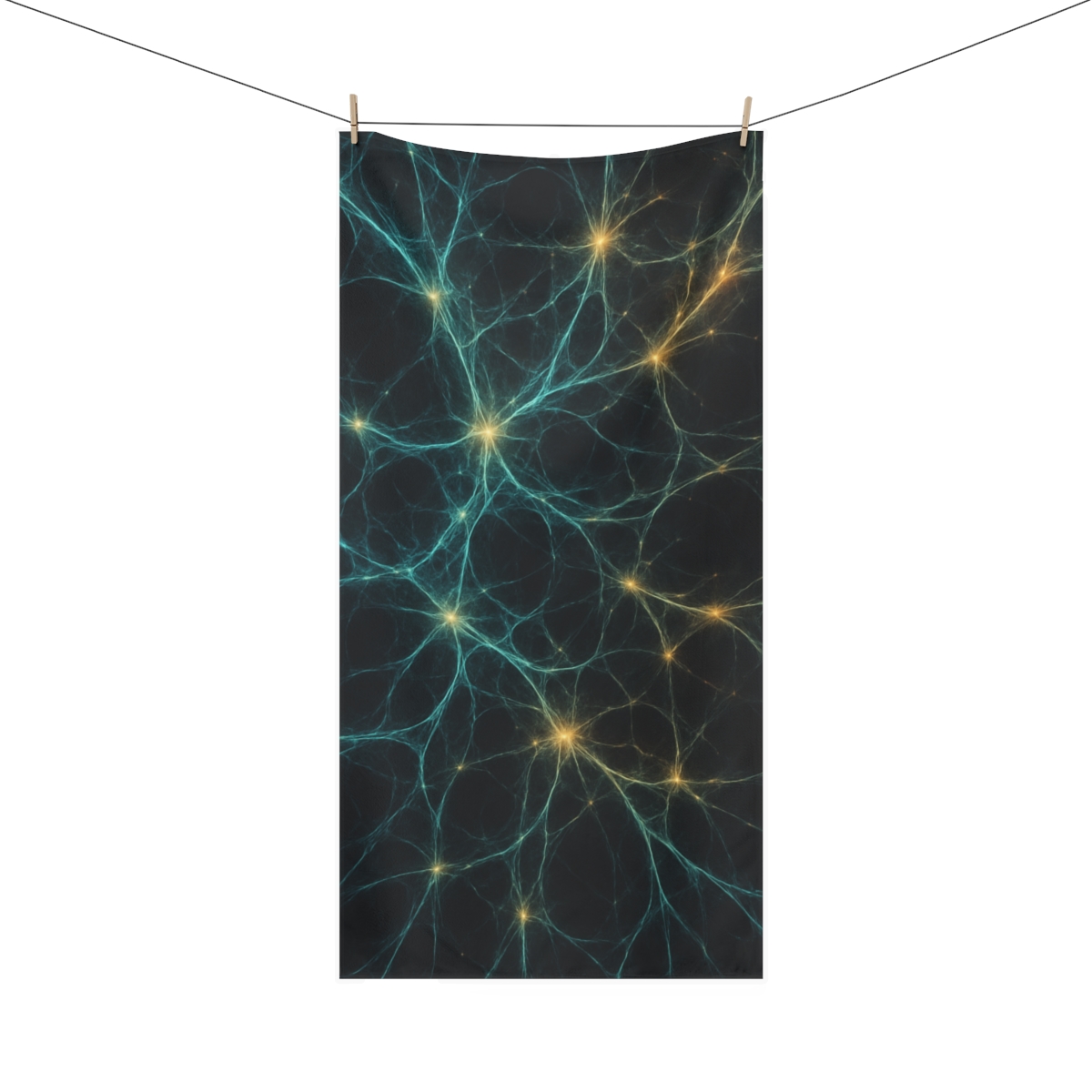 Fractaled Cosmic Web Lattice designer printed towels