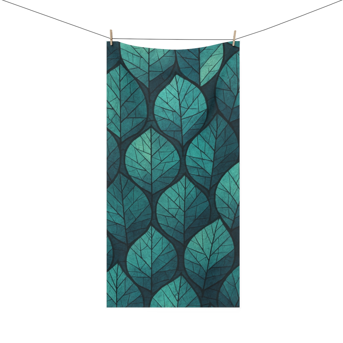 Fractaled Leaf Mosaic comfortable face towels