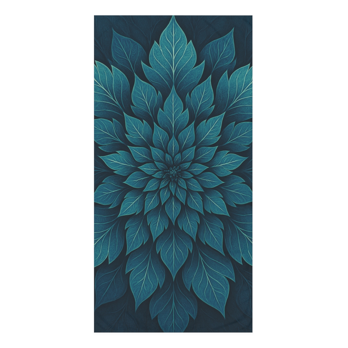Fractaled Leaf Rosette custom towels