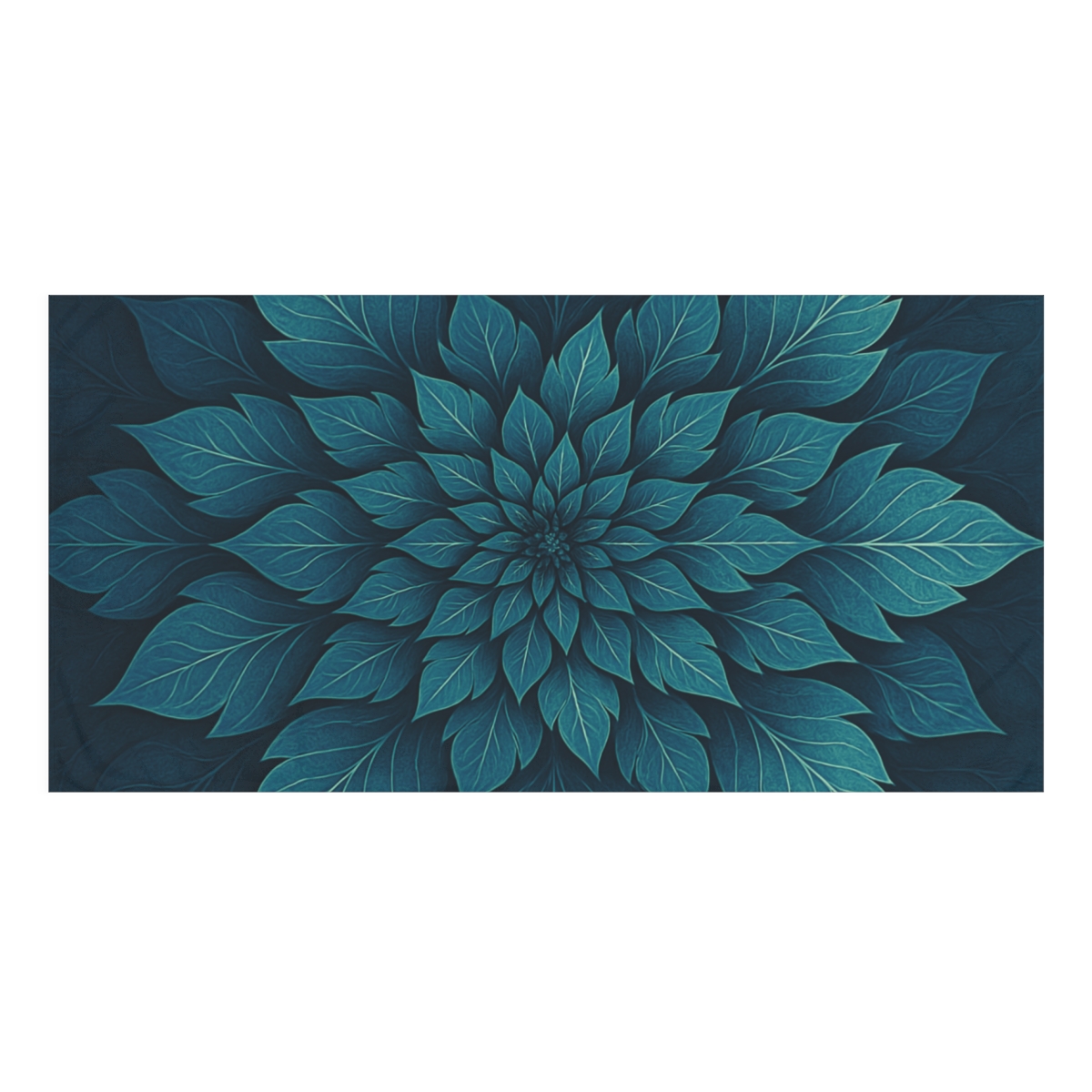 Fractaled Leaf Rosette custom towels