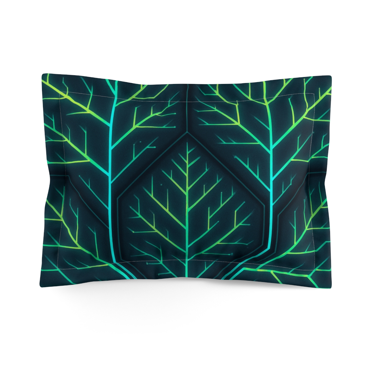Fractaled Leaf Vein Circuit unique shape pillows
