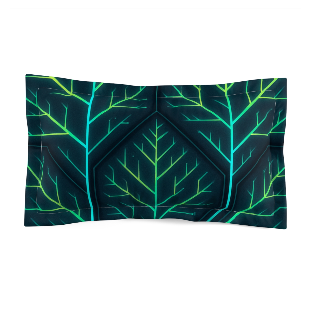 Fractaled Leaf Vein Circuit unique shape pillows