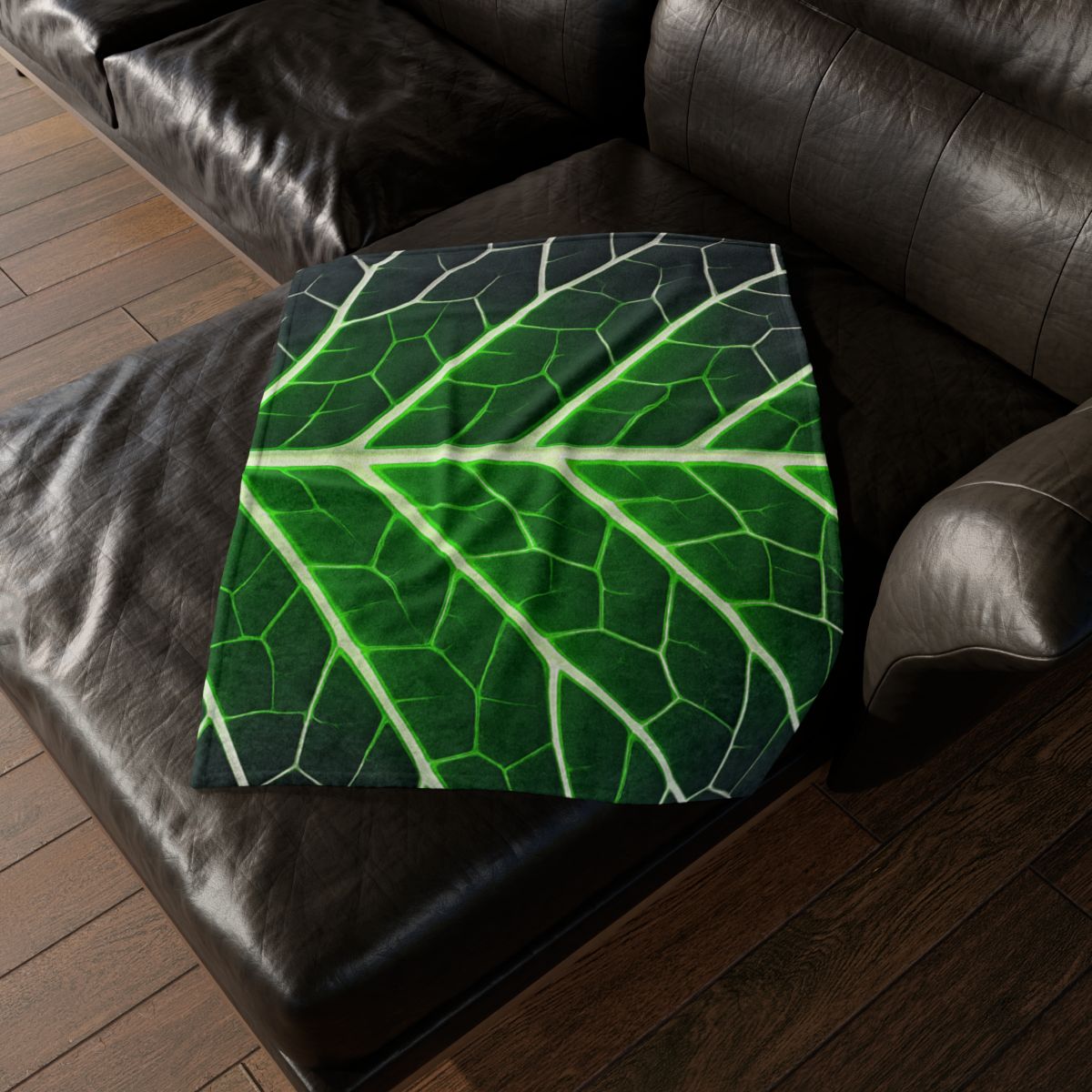 Fractaled Leaf Vein Web designer printed blankets