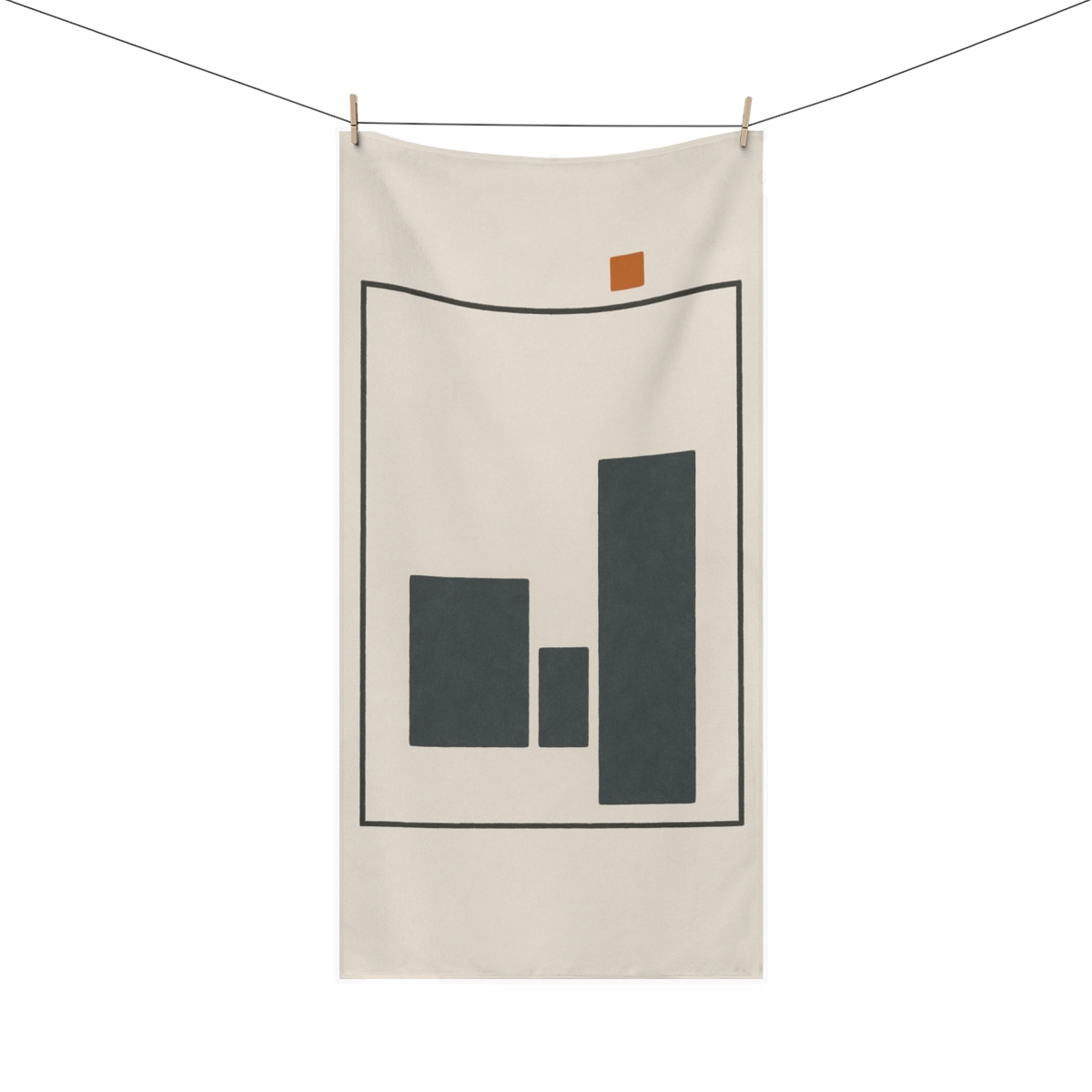 Framed Gap With Three Blocks trendy hand towels