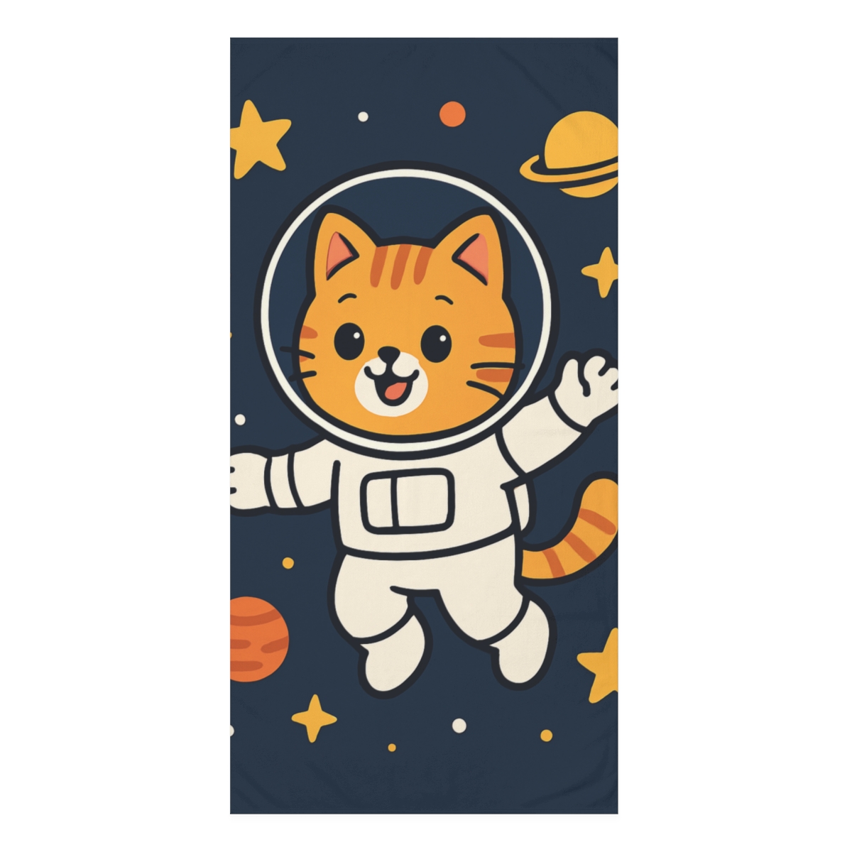 Friendly Space Explorer Kitten comfortable face towels