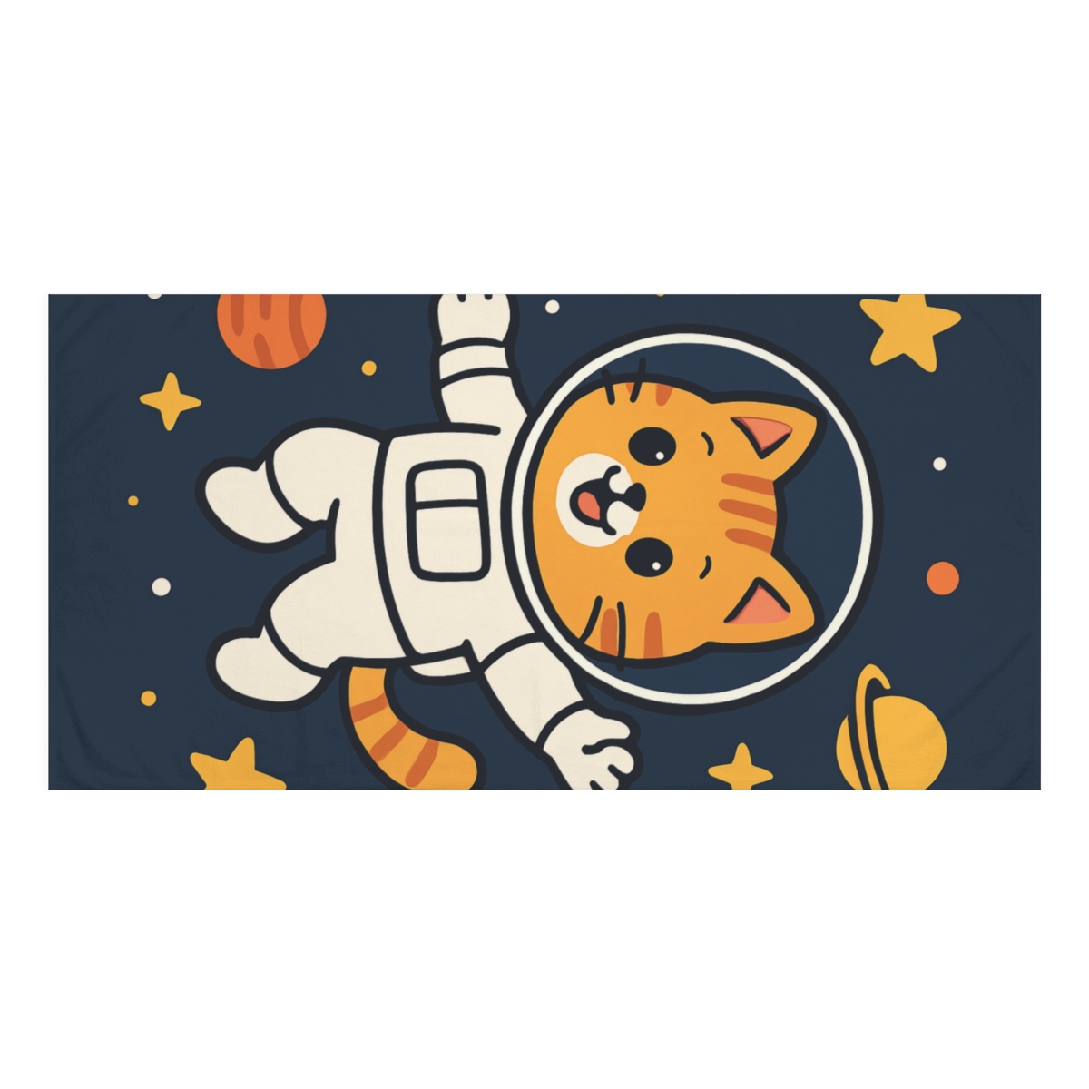 Friendly Space Explorer Kitten comfortable face towels