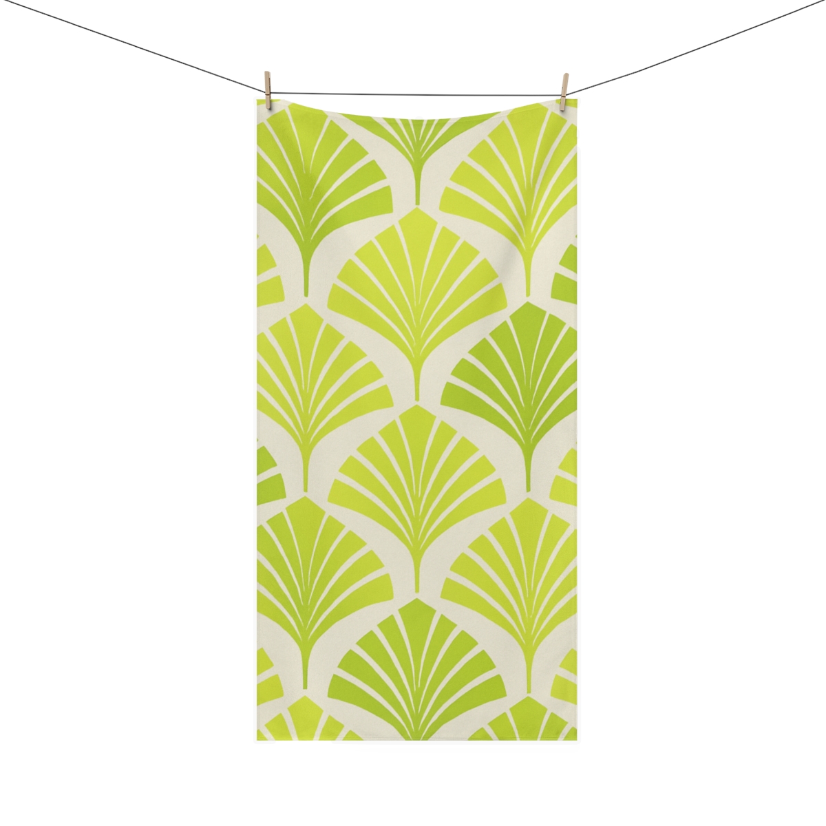 Frond Echo Geometry personalized bath towels