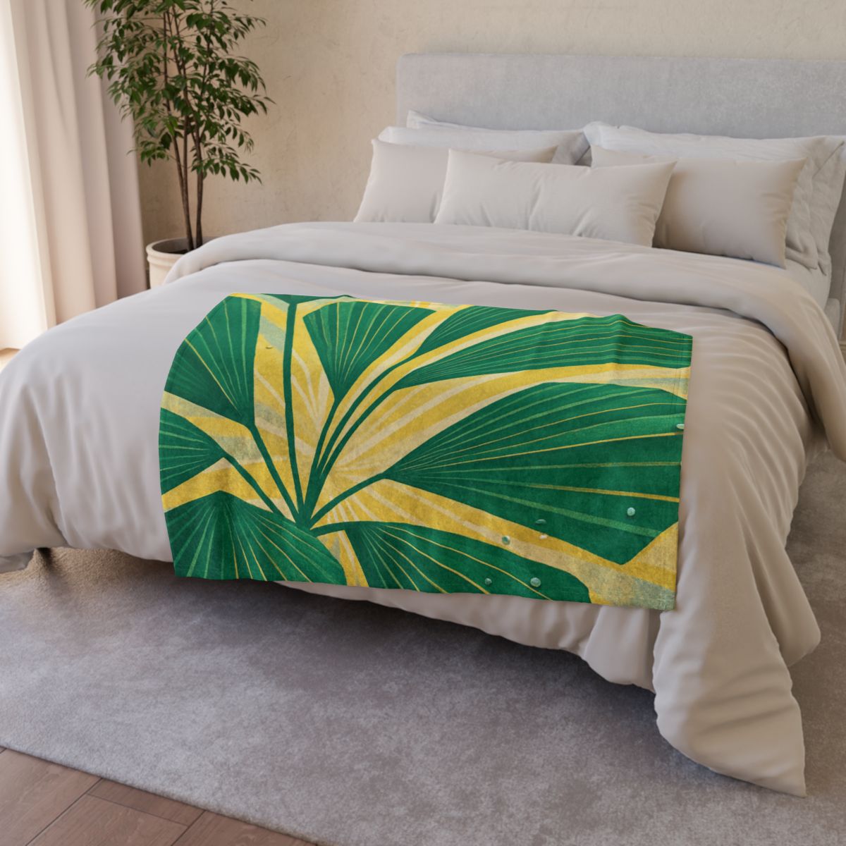 Frond Fan Radiance stylish throw blankets