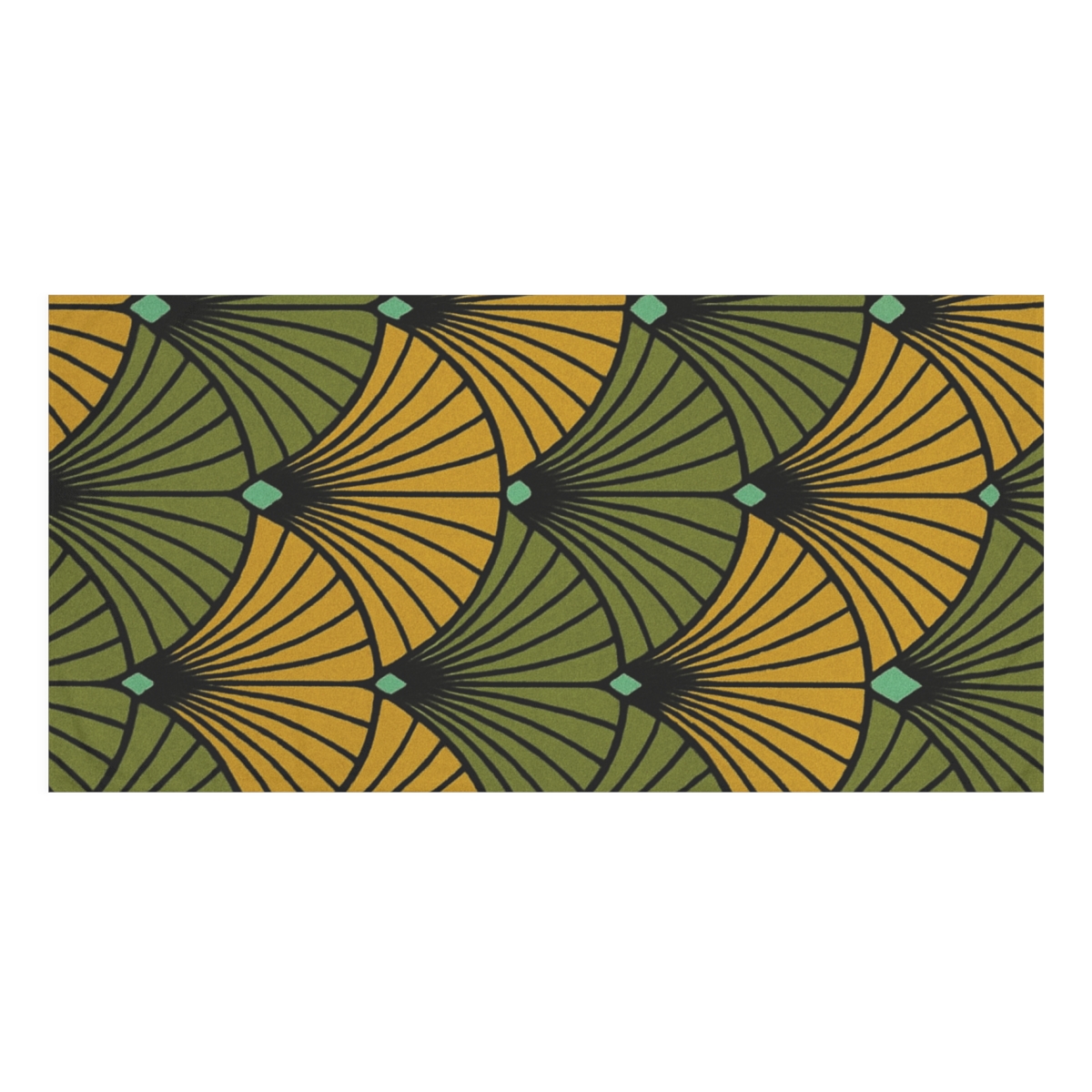 Frond Fan Tessellation comfortable face towels