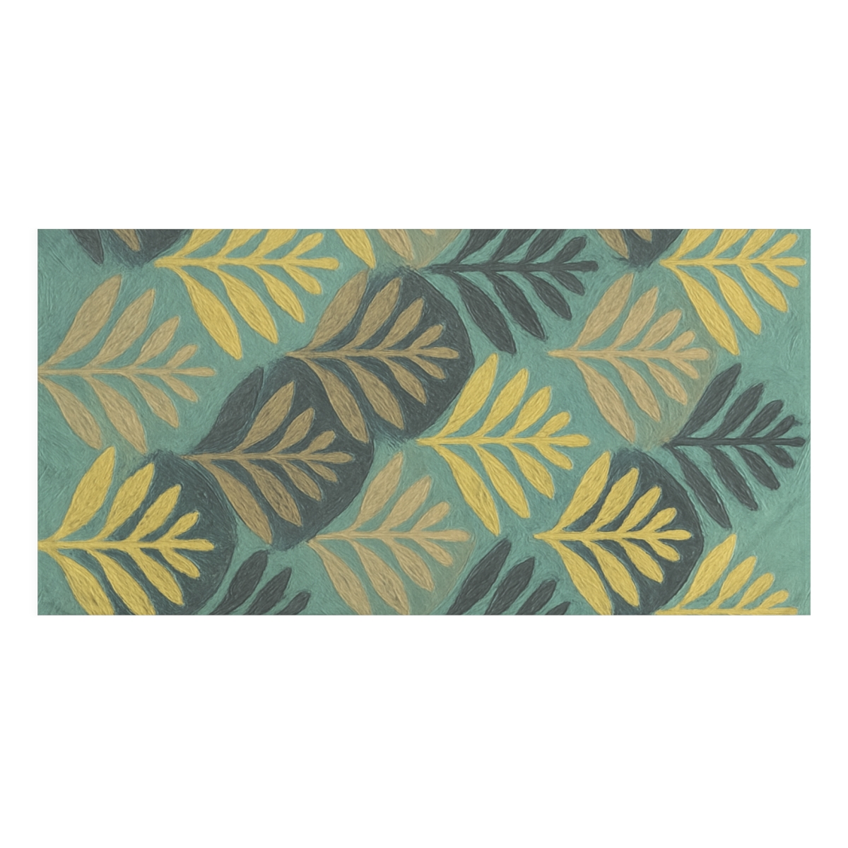 Frond Geometry Panorama custom towels