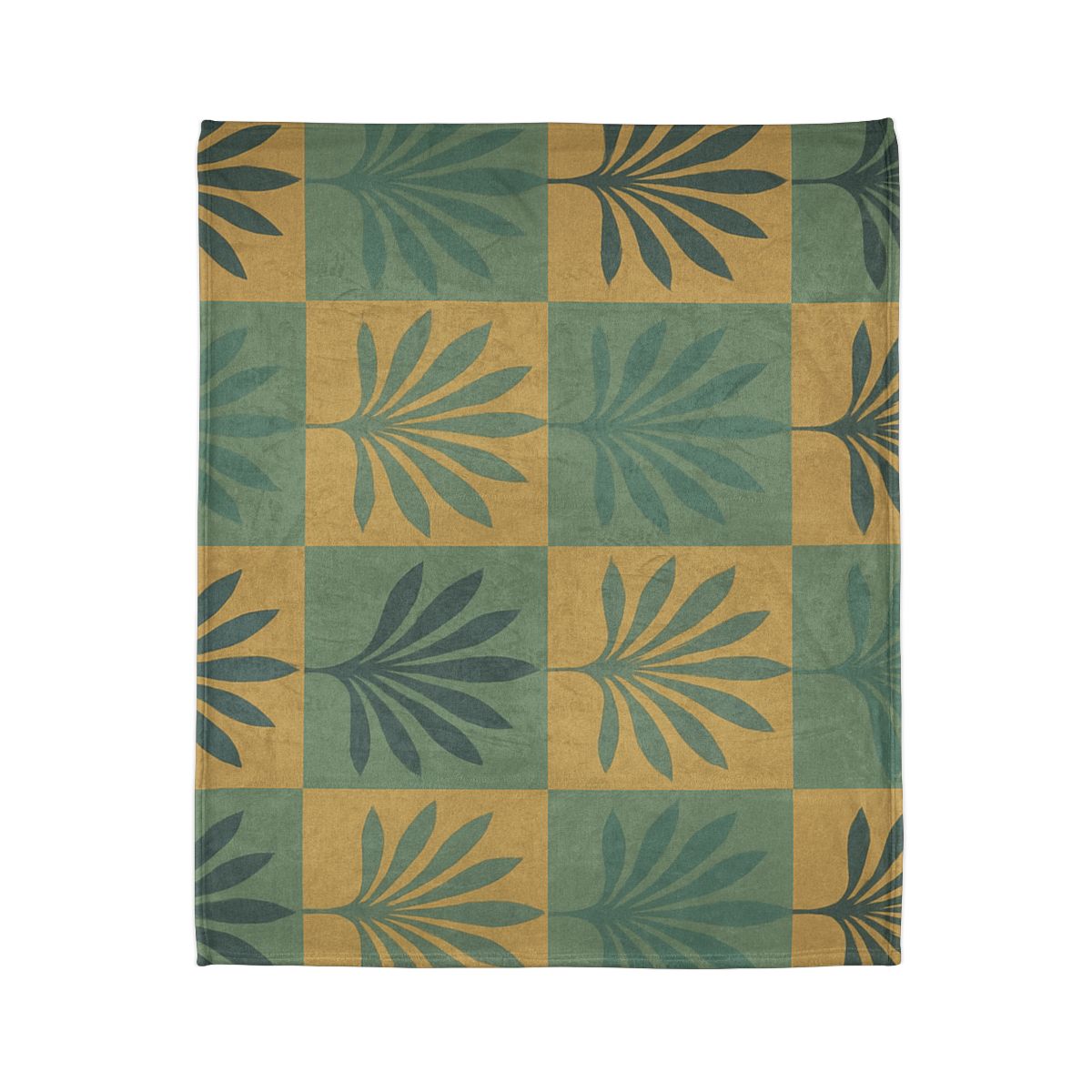 Frond Grid Harmony designer printed blankets