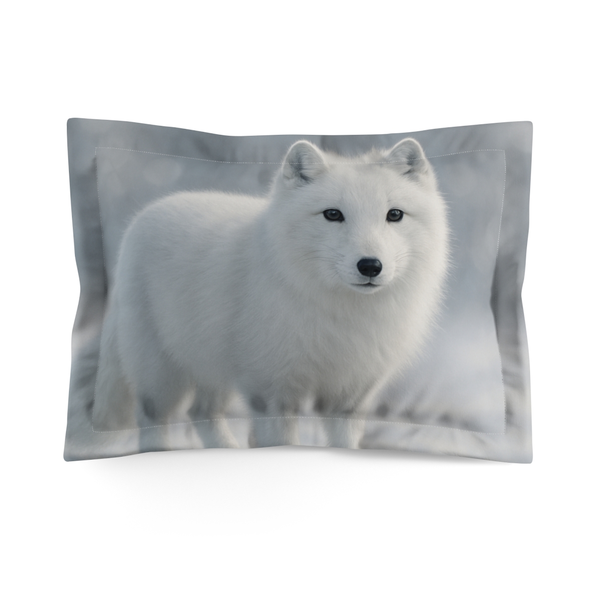 Frost Edge Arctic Fox unique shape pillows