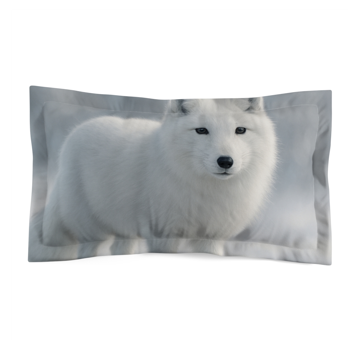 Frost Edge Arctic Fox unique shape pillows