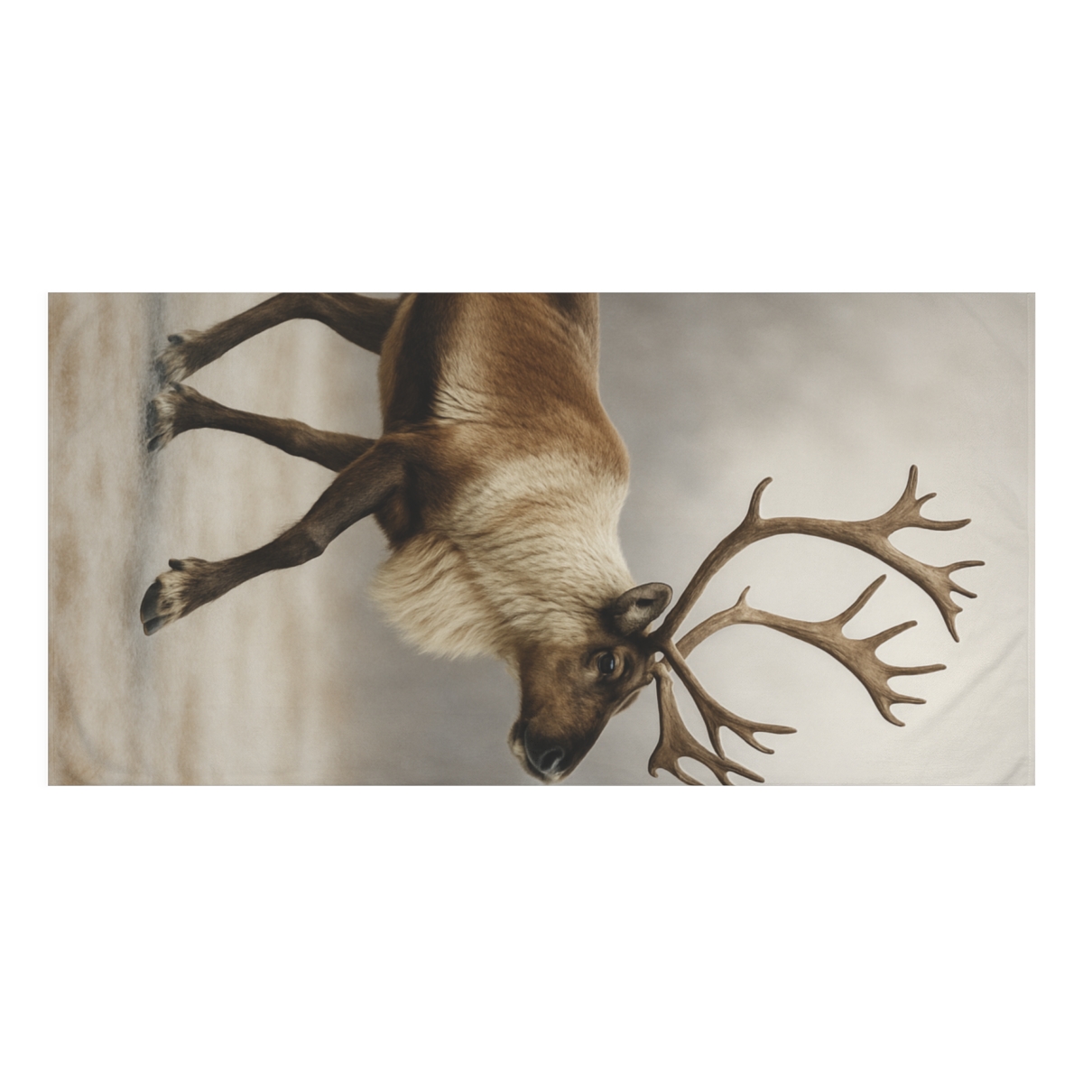 Frost Edge Caribou designer printed towels