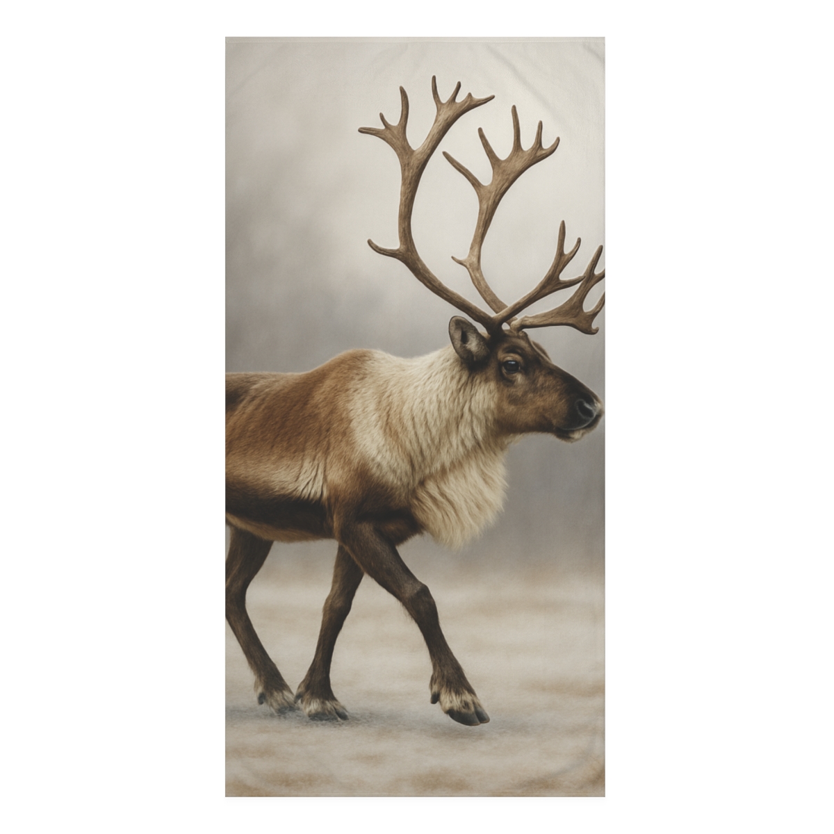 Frost Edge Caribou designer printed towels