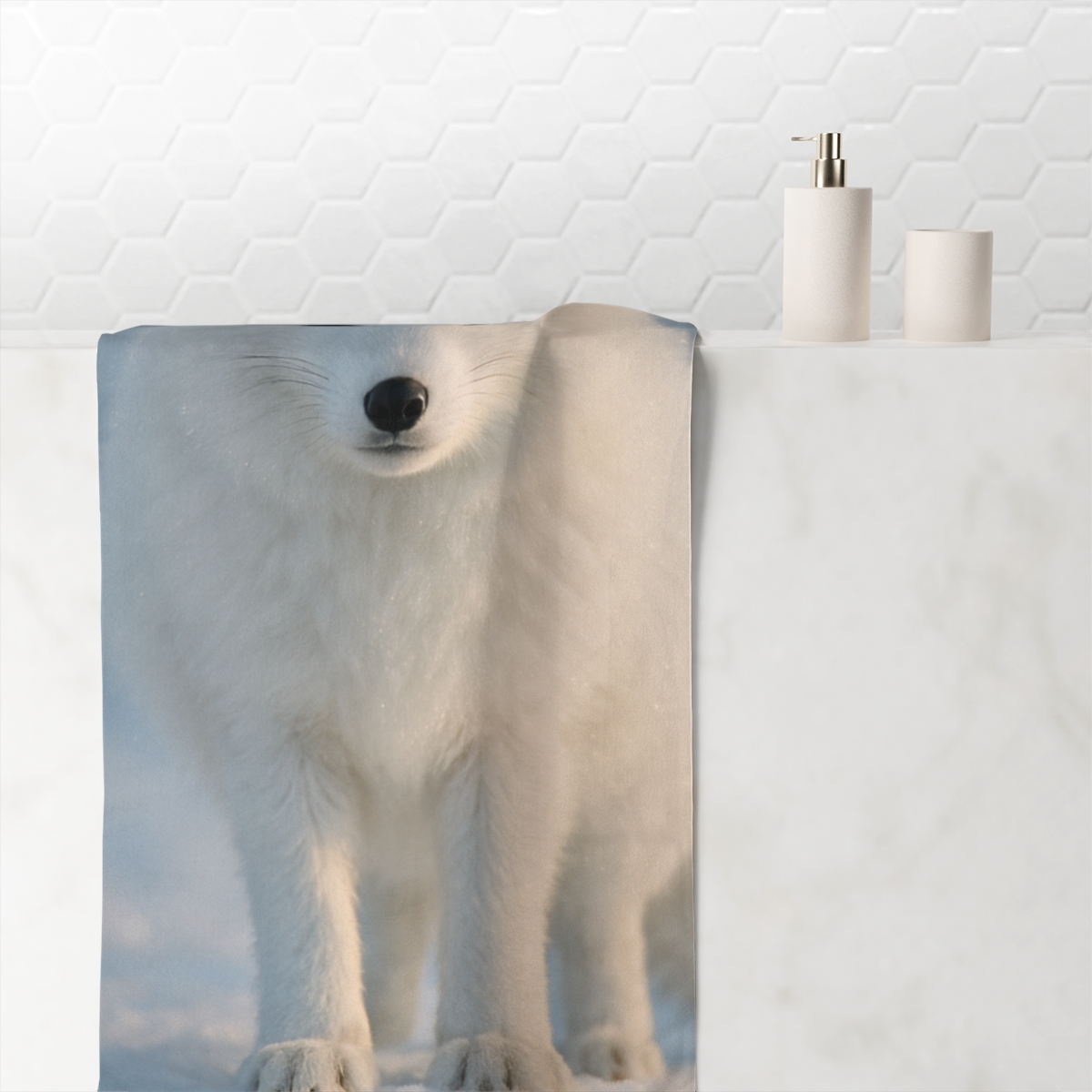Frost Guard Arctic Fox soft cotton towels