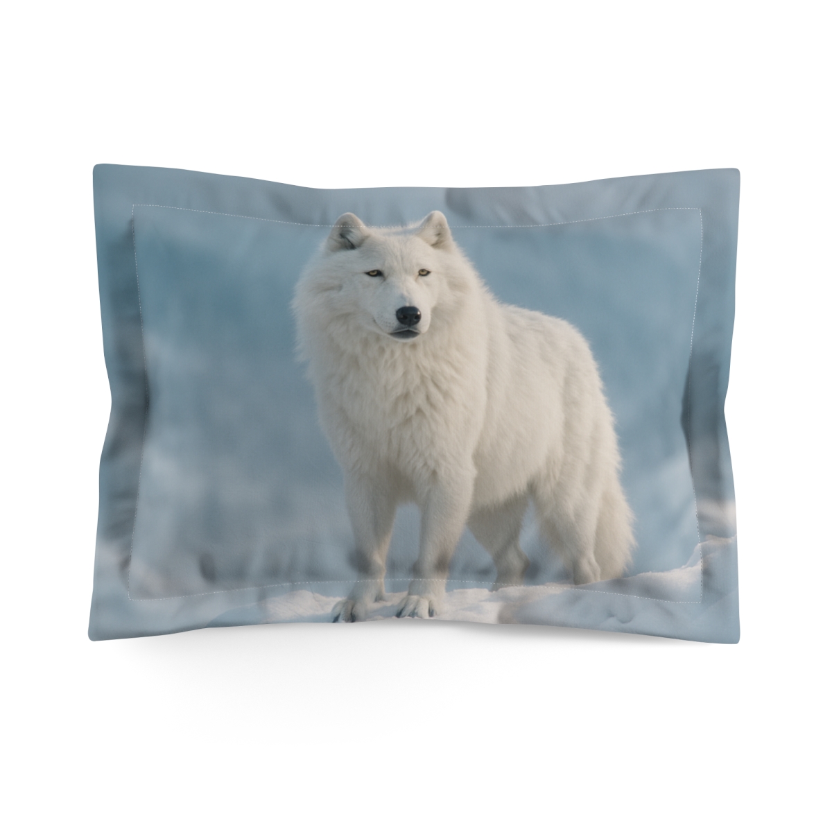 Frost Guard Arctic Wolf designer printed pillows