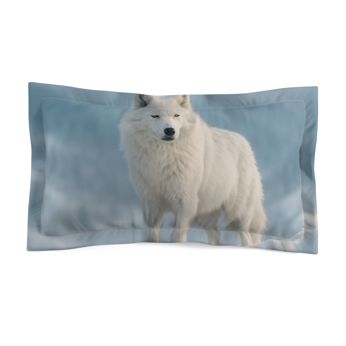 Frost Guard Arctic Wolf designer printed pillows