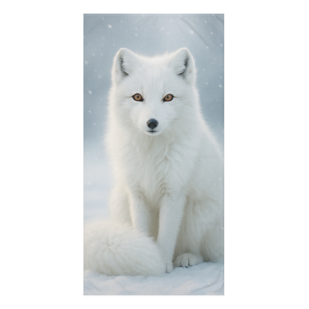 Frost Guardian Arctic Fox unique gift towels