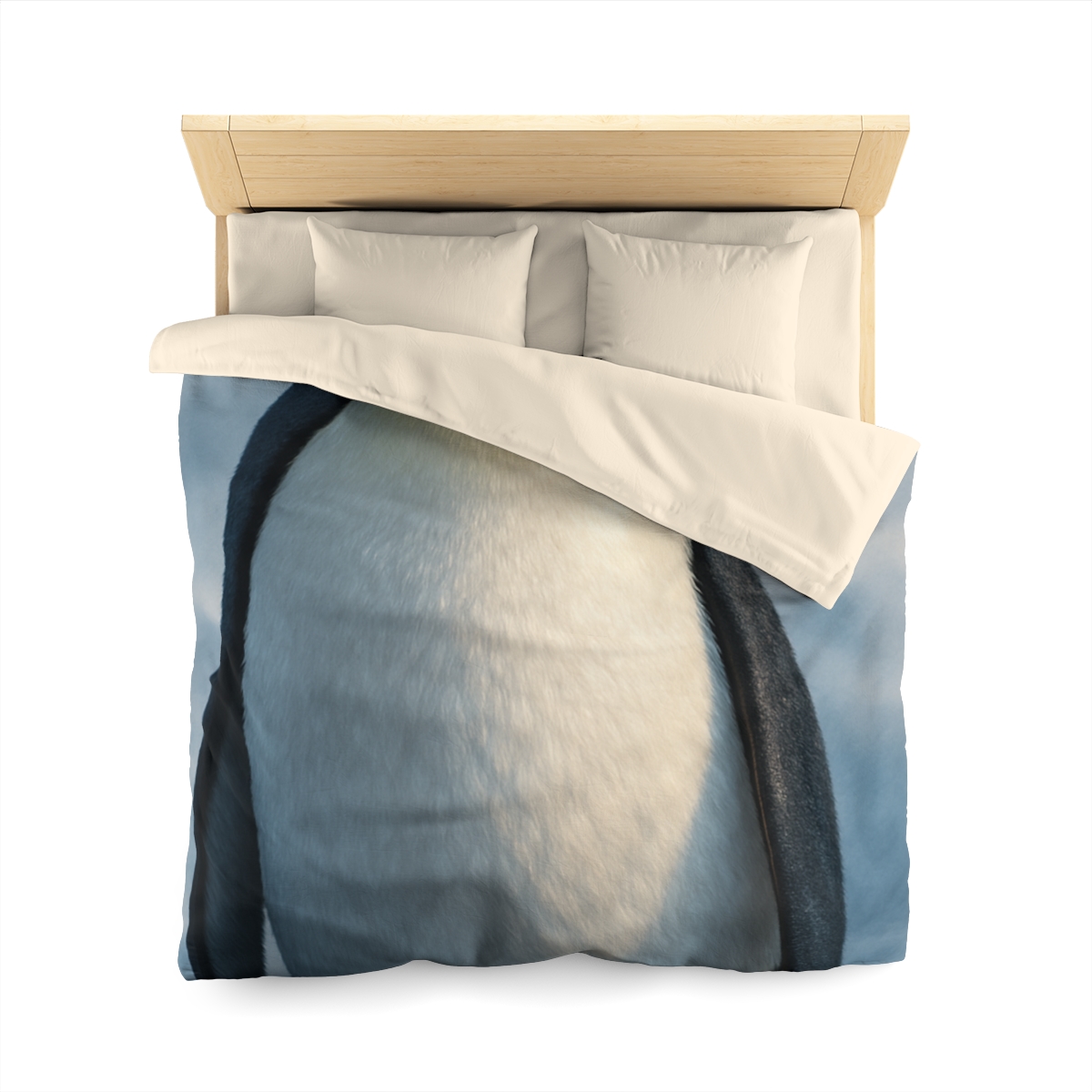 Frost Halo Emperor Penguin personalized bedding duvets