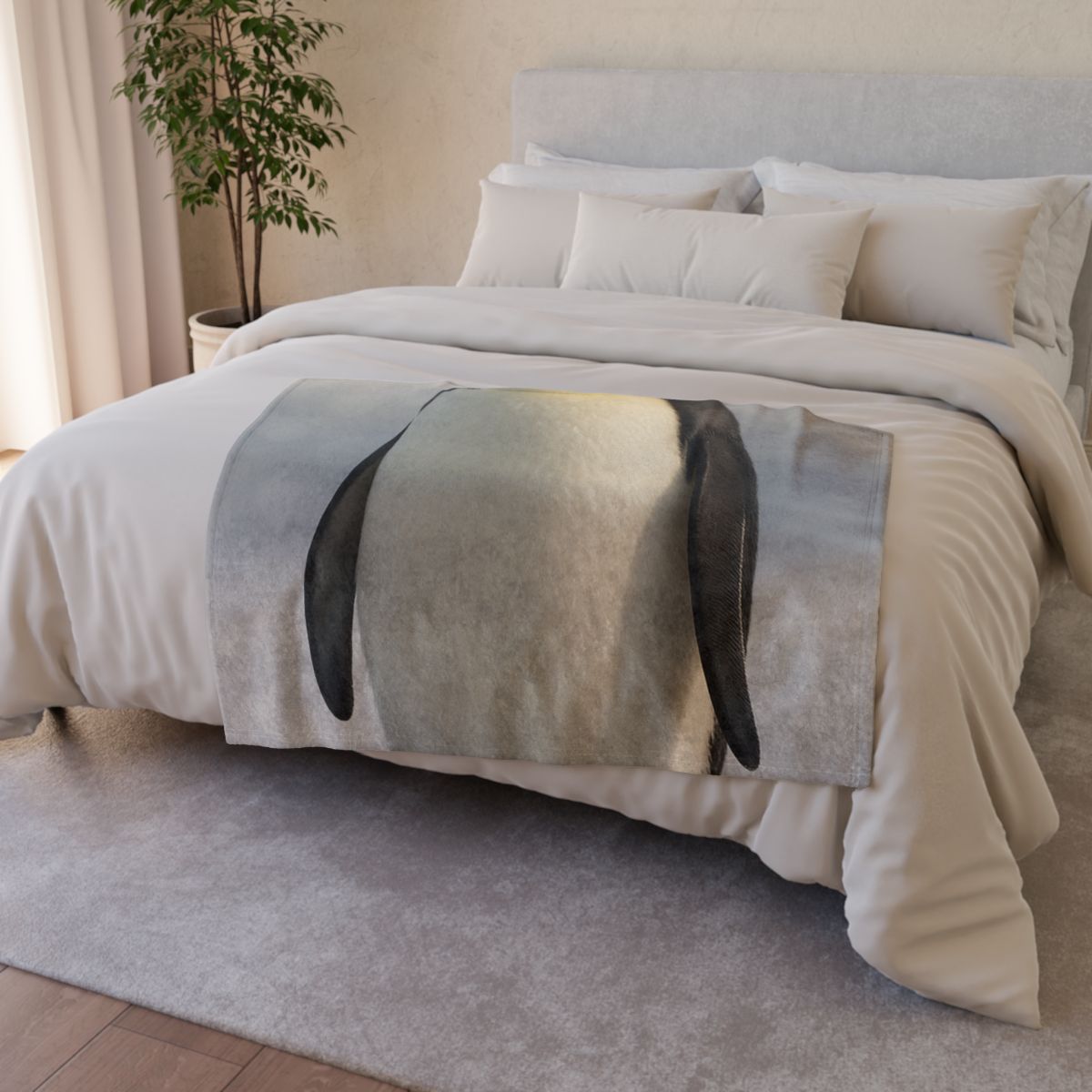 Frost Halo Emperor Penguin trendy patterned blankets