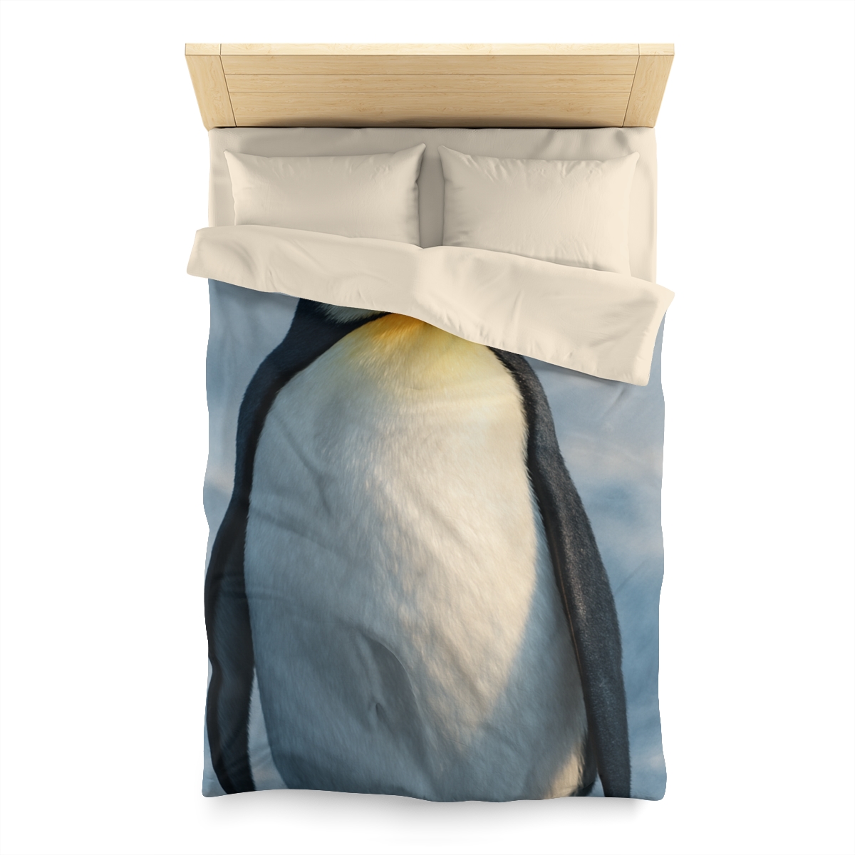 Frost Halo Emperor Penguin personalized bedding duvets