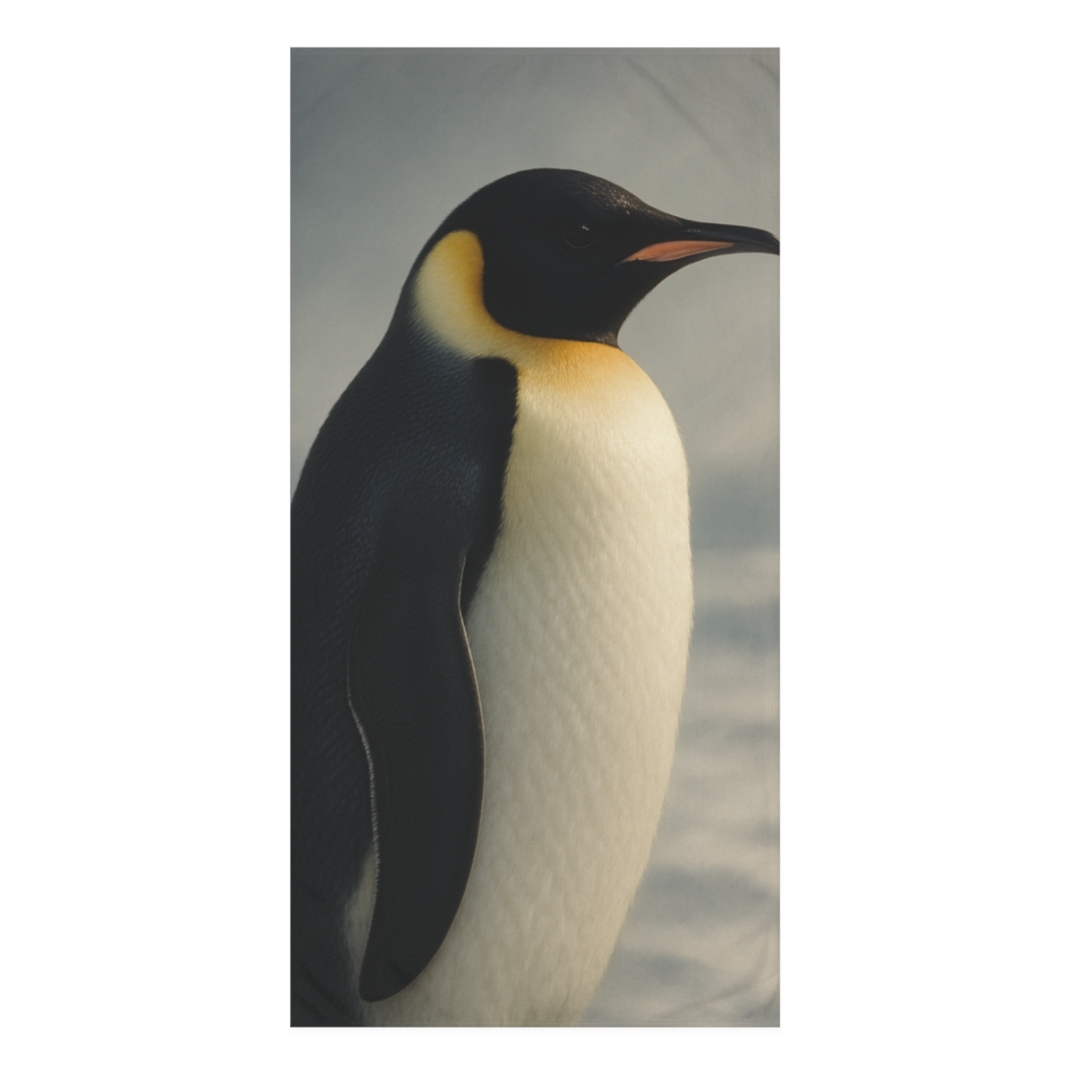 Frost Halo Emperor Penguin designer printed towels
