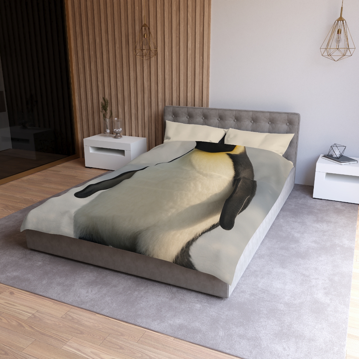 Frost Halo Emperor Penguin soft comforter duvets