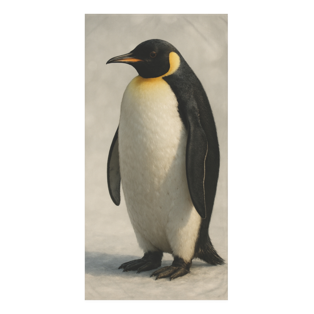 Frost Halo Emperor Penguin stylish beach towels