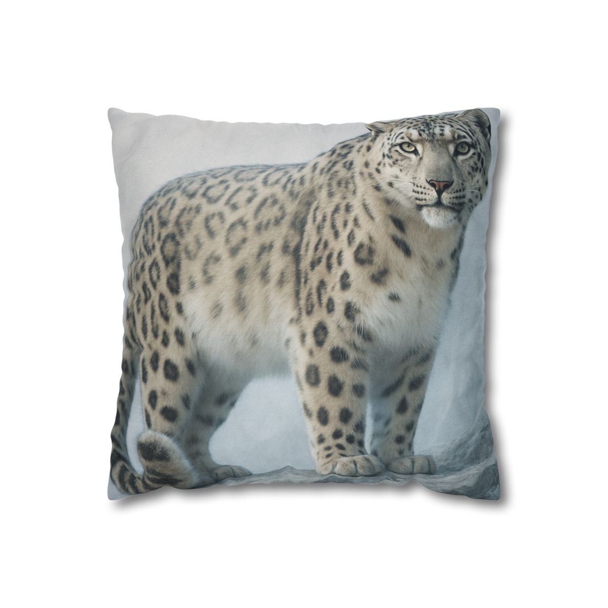 Frost Summit Snow Leopard soft cotton pillow cases