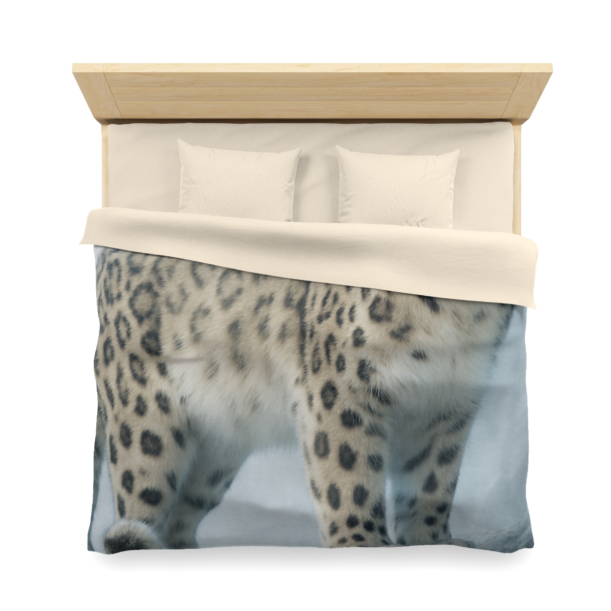 Frost Summit Snow Leopard personalized bedding duvets