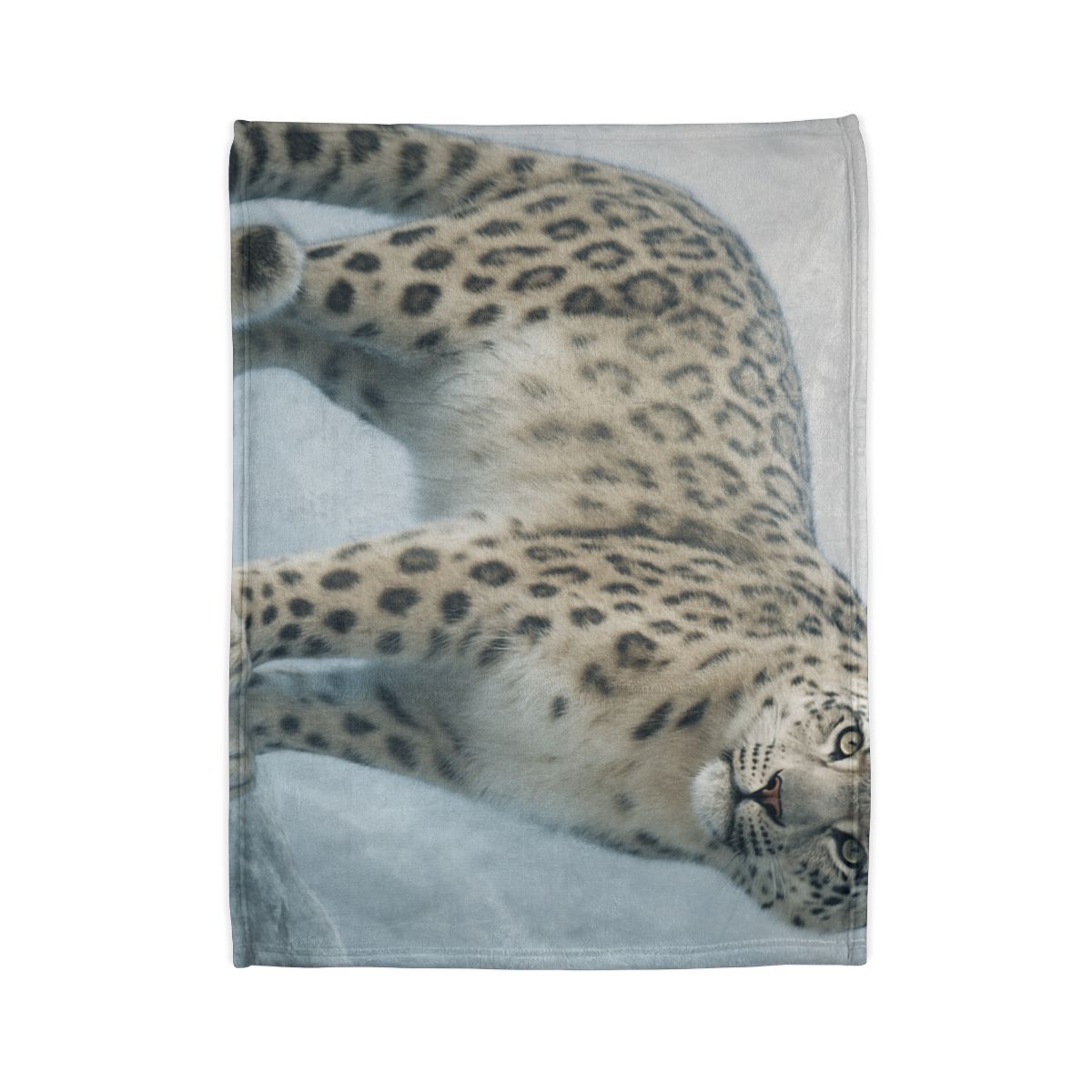 Frost Summit Snow Leopard decorative home blankets