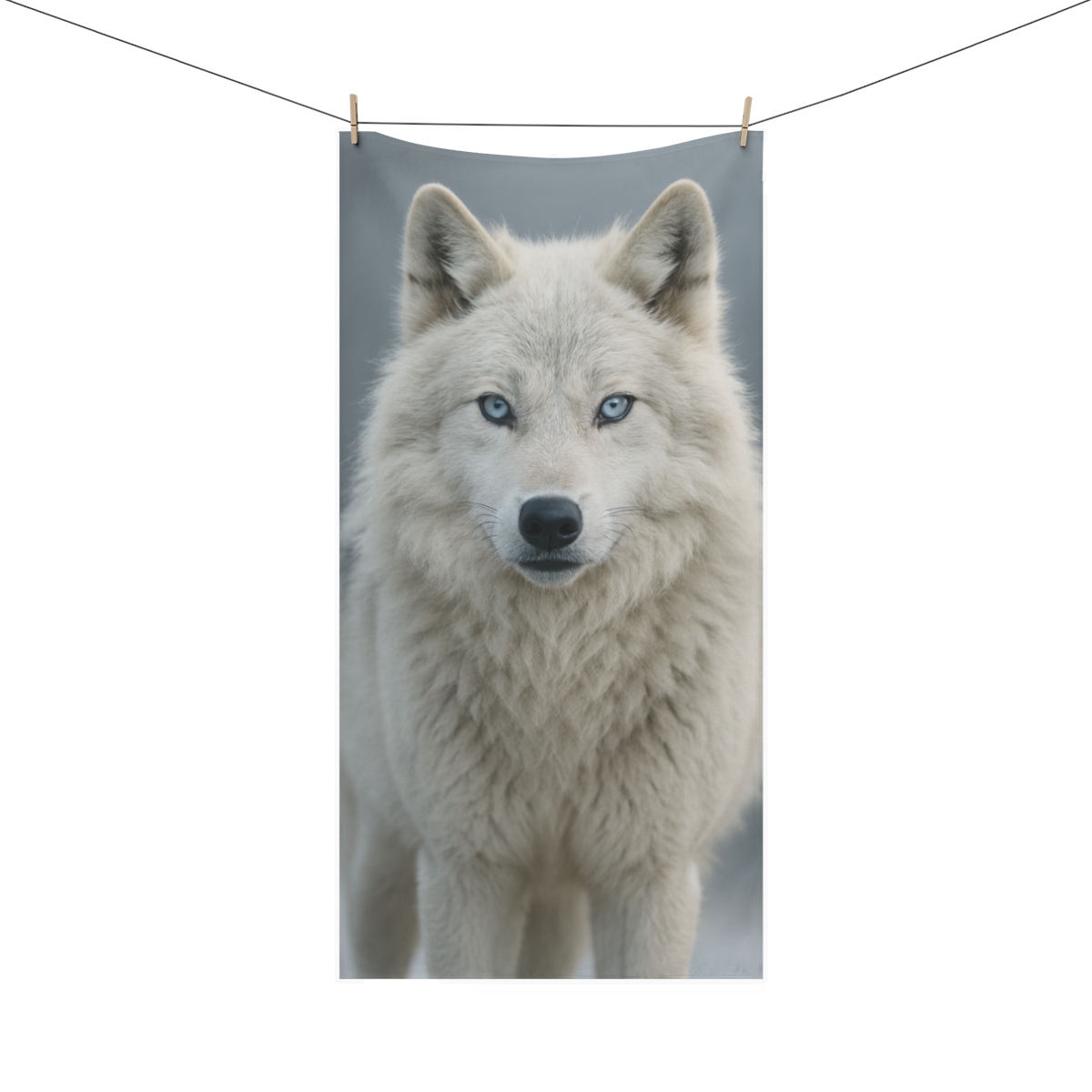 Frost Watcher Arctic Wolf decorative home towelscustom towels