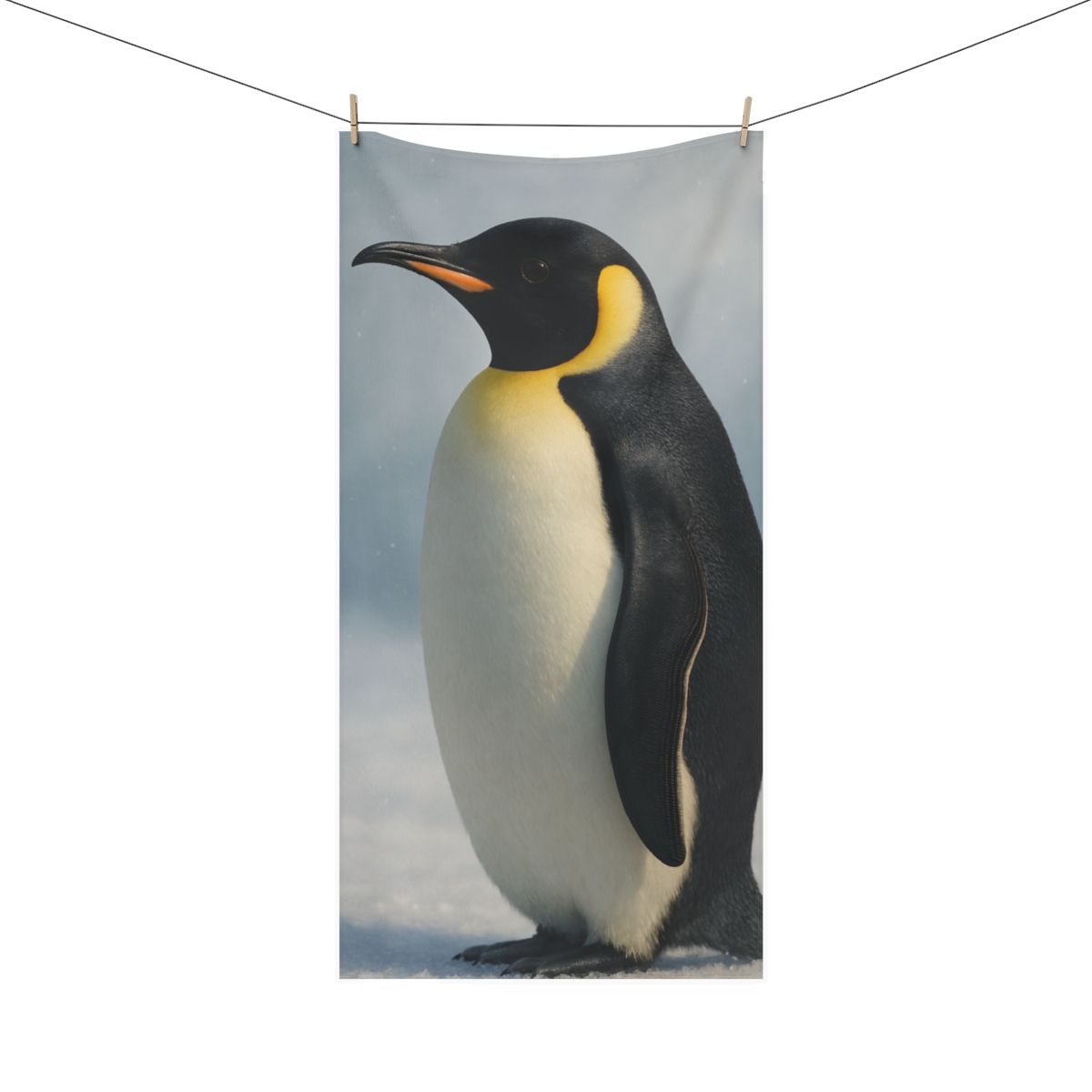 Frosted Dignity Emperor Penguin designer printed towels
