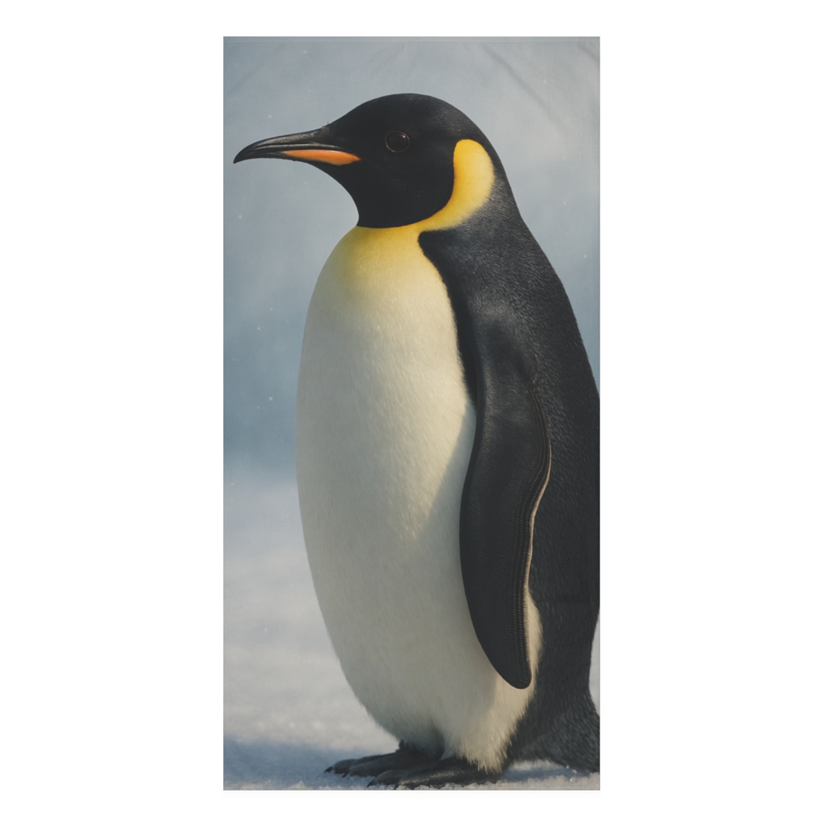 Frosted Dignity Emperor Penguin designer printed towels